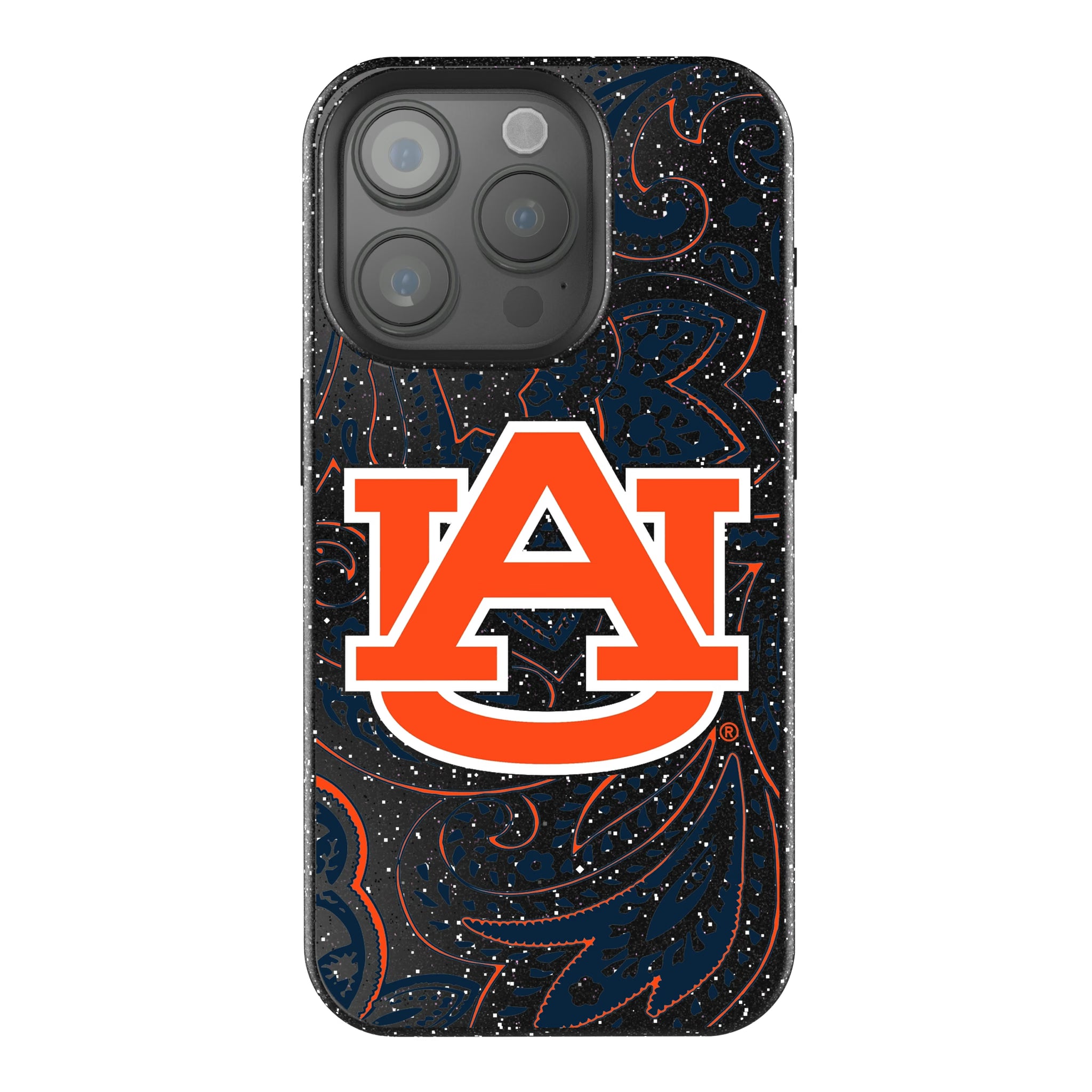 University of Auburn Tigers Paisley iPhone Bling Phone Case for Apple iPhone