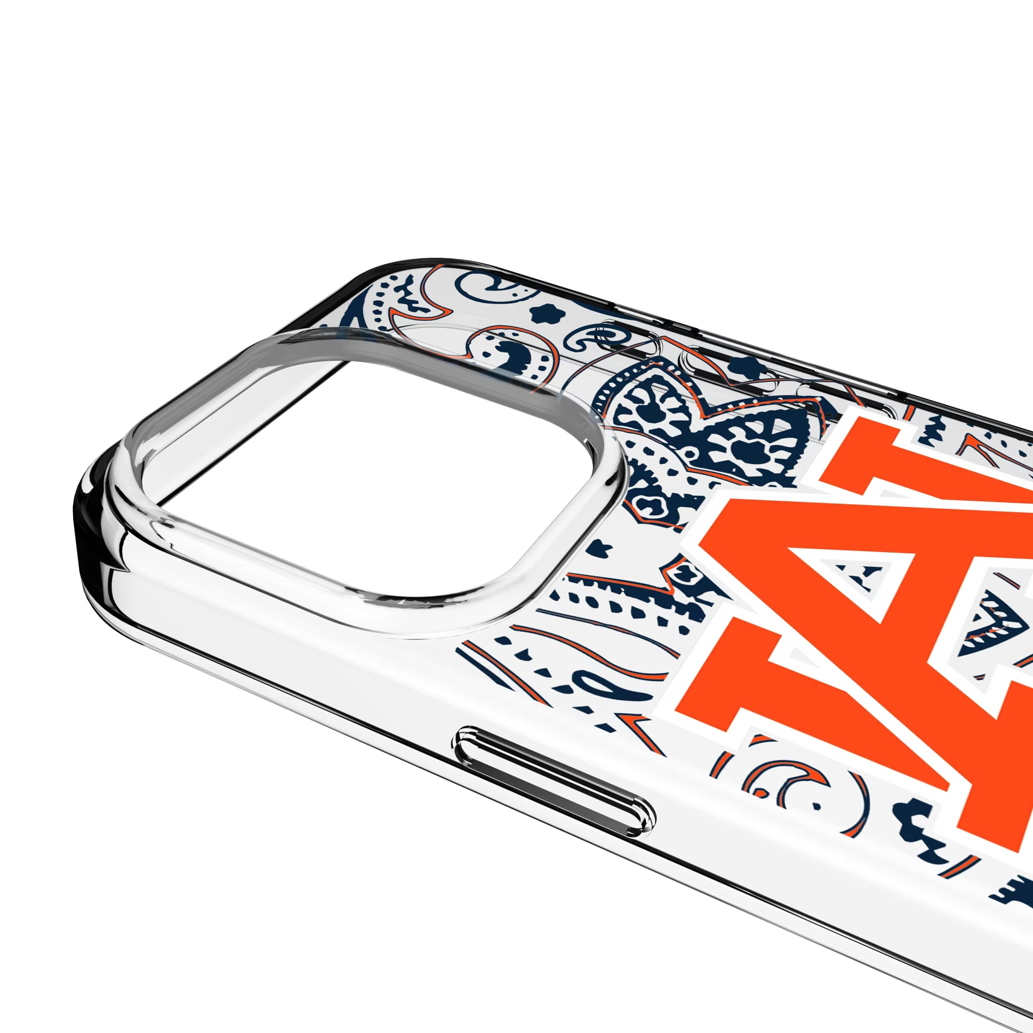 University of Auburn Tigers Paisley iPhone Clear Phone Case for Apple iPhone - Detail
