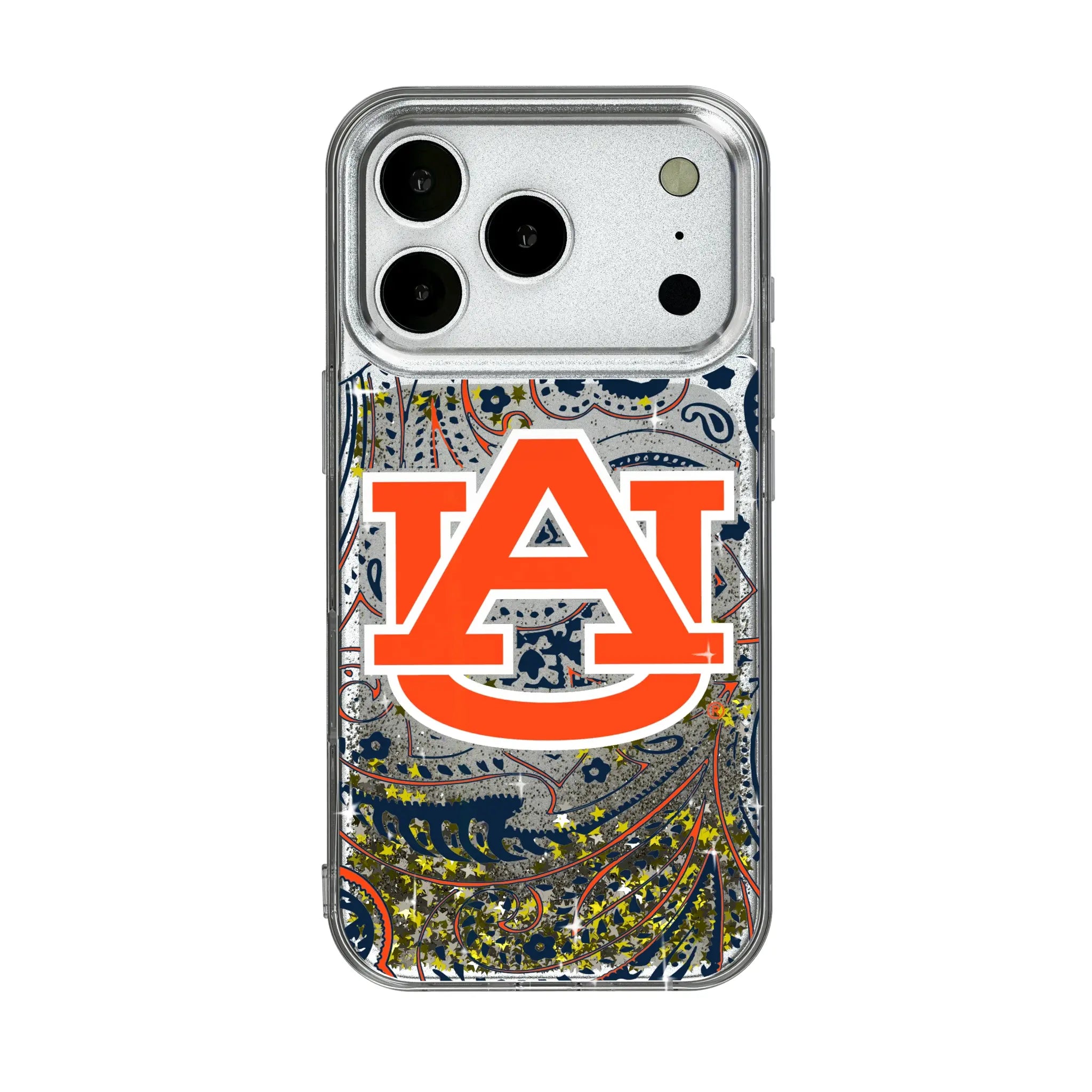 University of Auburn Tigers Paisley iPhone Glitter Phone Case for Apple iPhone
