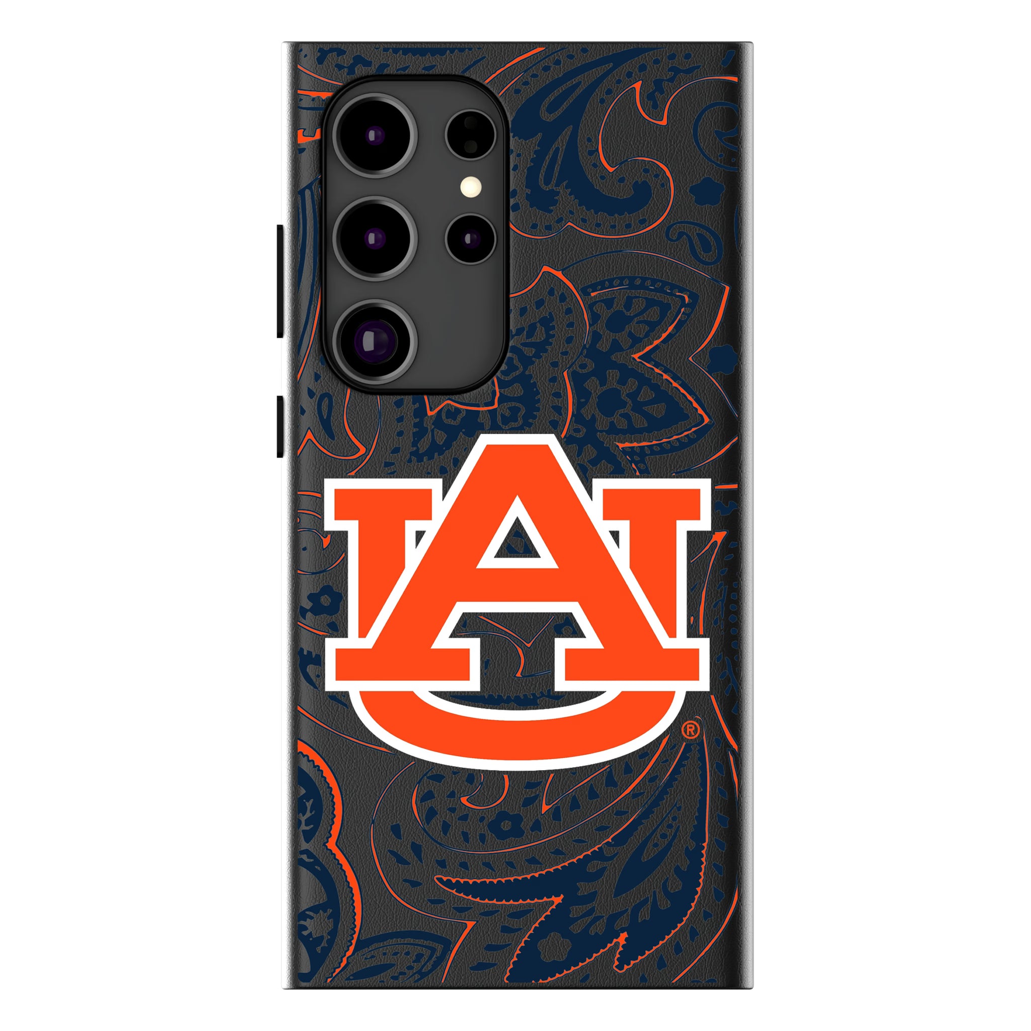 University of Auburn Tigers Paisley Galaxy MagSafe Compatible Phone Case for Samsung Galaxy