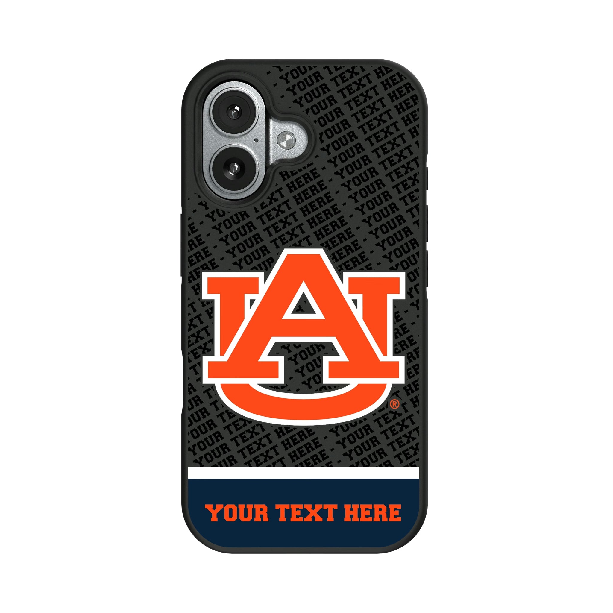 University of Auburn Tigers Personalized EndZone Plus iPhone Bump Phone Case for Apple iPhone#Device_iPhone 17
