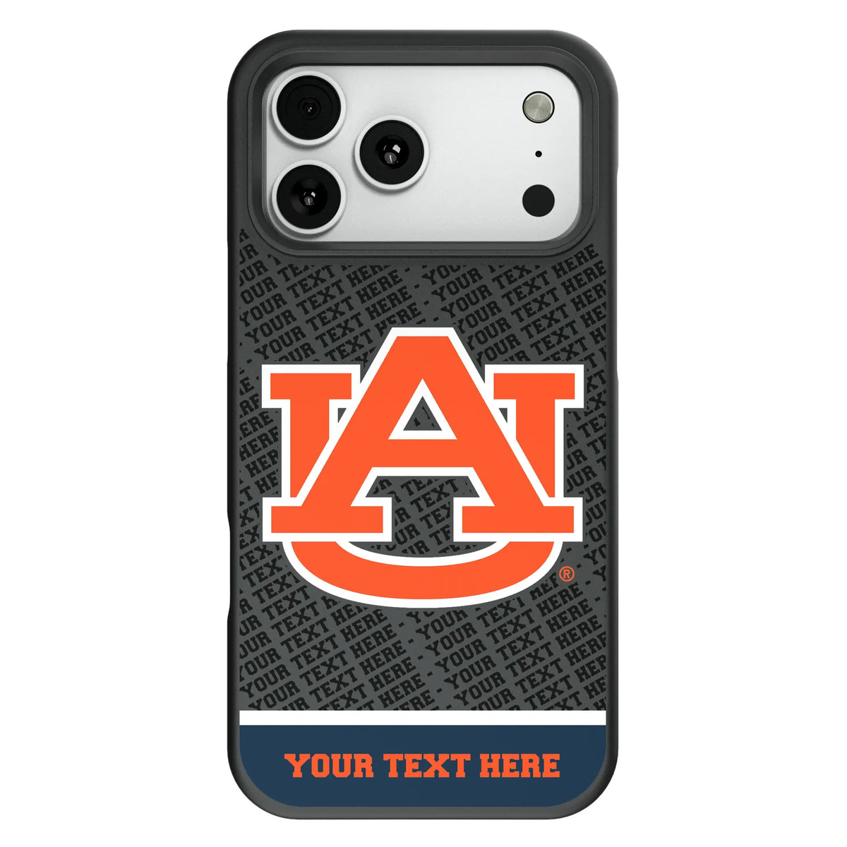 University of Auburn Tigers Personalized EndZone Plus Bump Phone Case for Apple iPhone