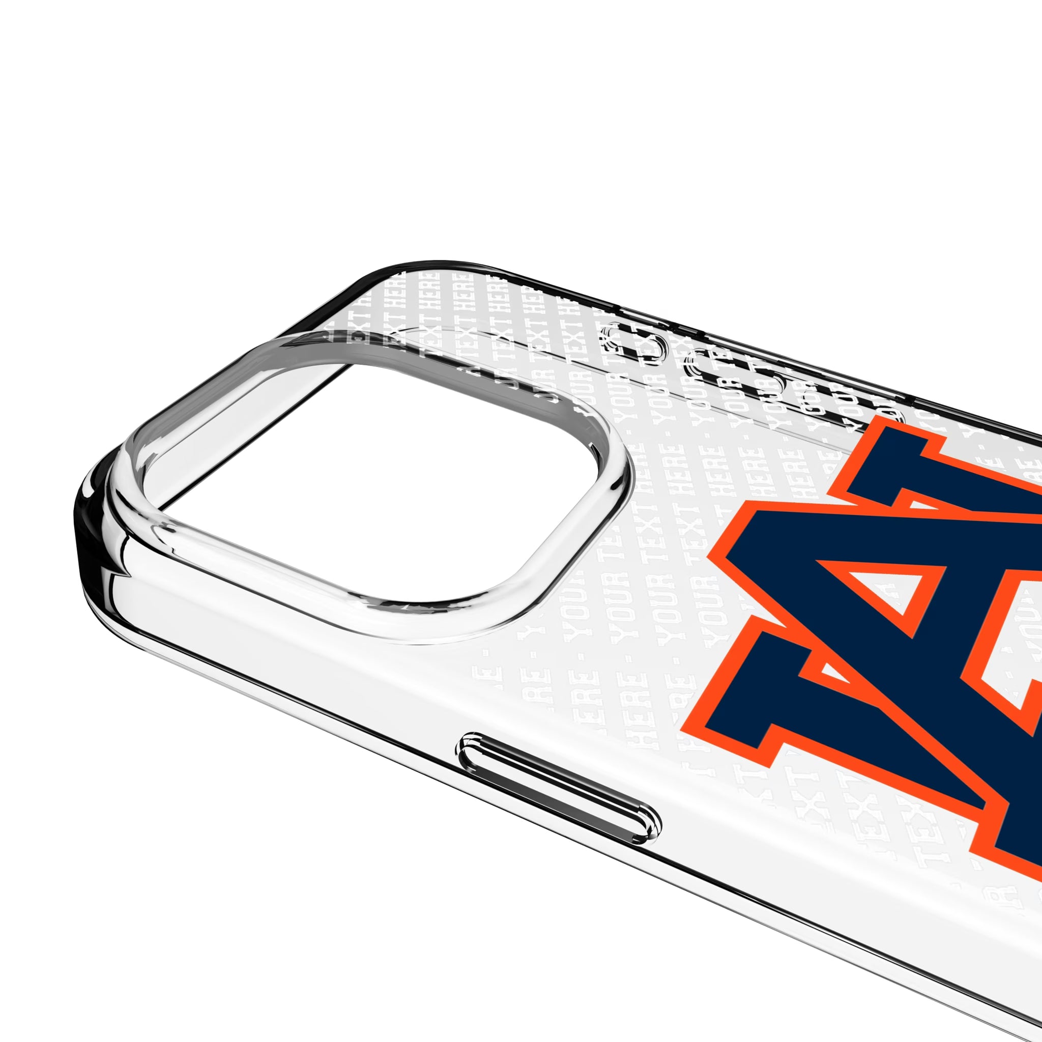 University of Auburn Tigers Personalized EndZone Plus iPhone Clear Phone Case for Apple iPhone - Detail