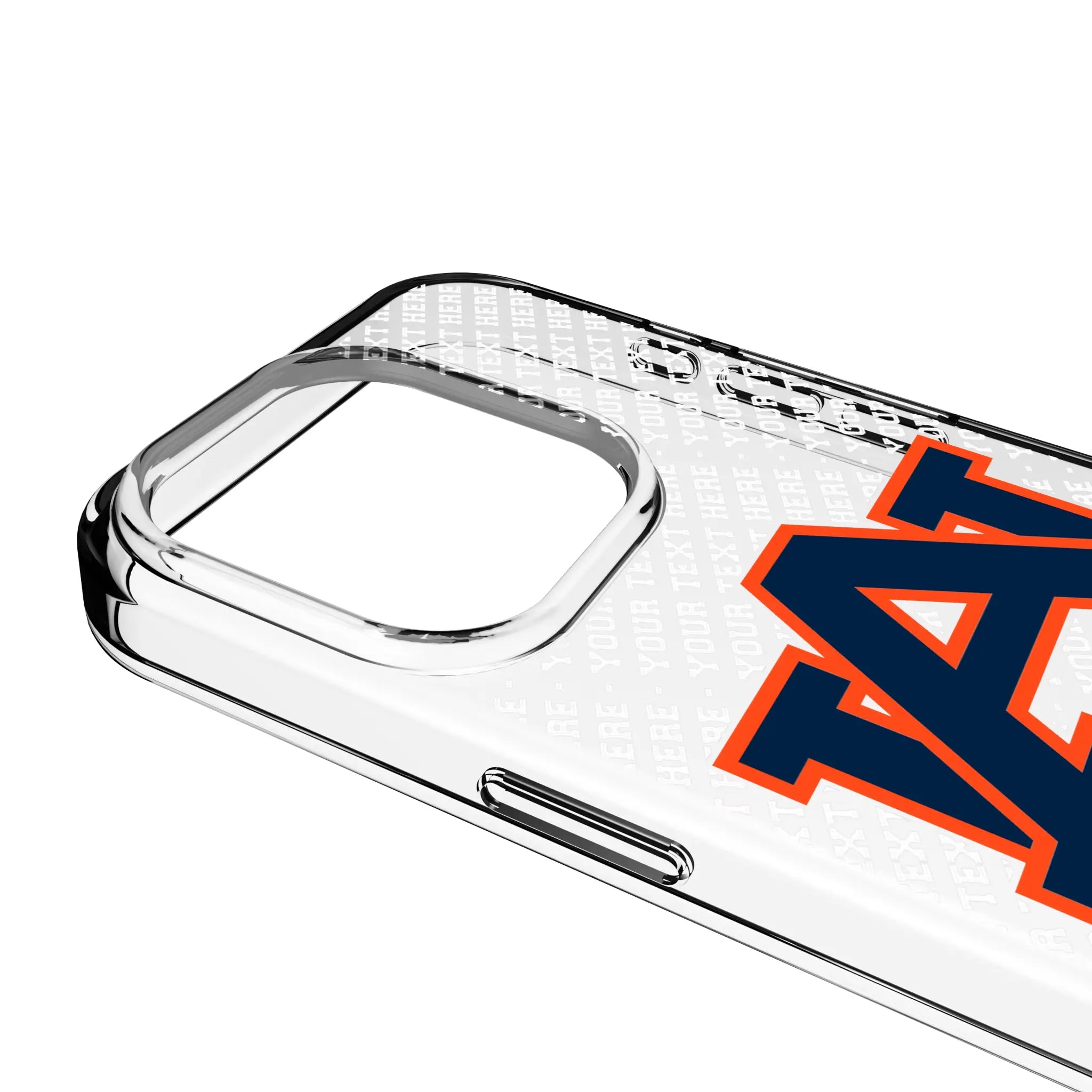 University of Auburn Tigers Personalized EndZone Plus iPhone Clear Phone Case for Apple iPhone - Detail