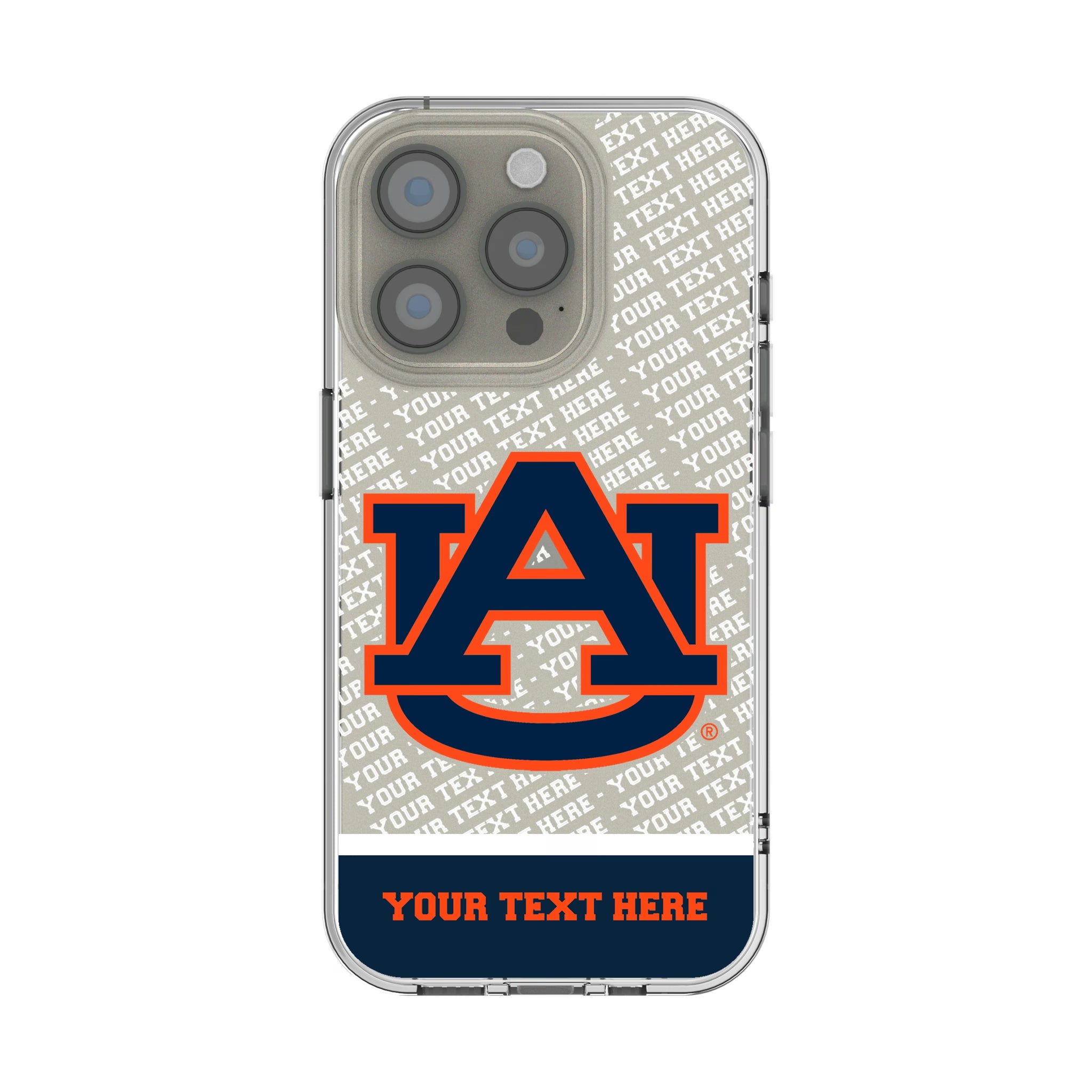 University of Auburn Tigers Personalized EndZone Plus iPhone Clear Phone Case for Apple iPhone
