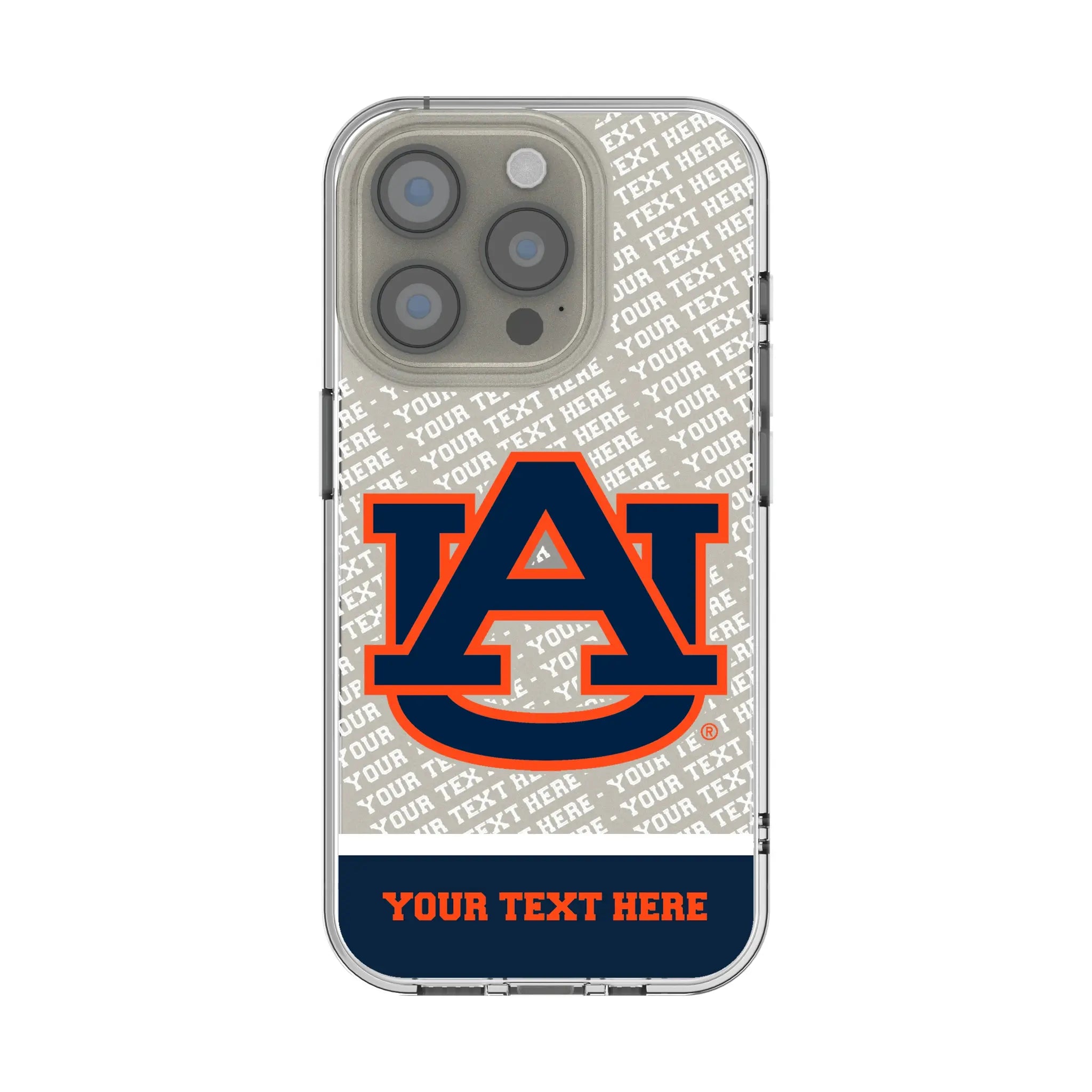 University of Auburn Tigers Personalized EndZone Plus iPhone Clear Phone Case for Apple iPhone