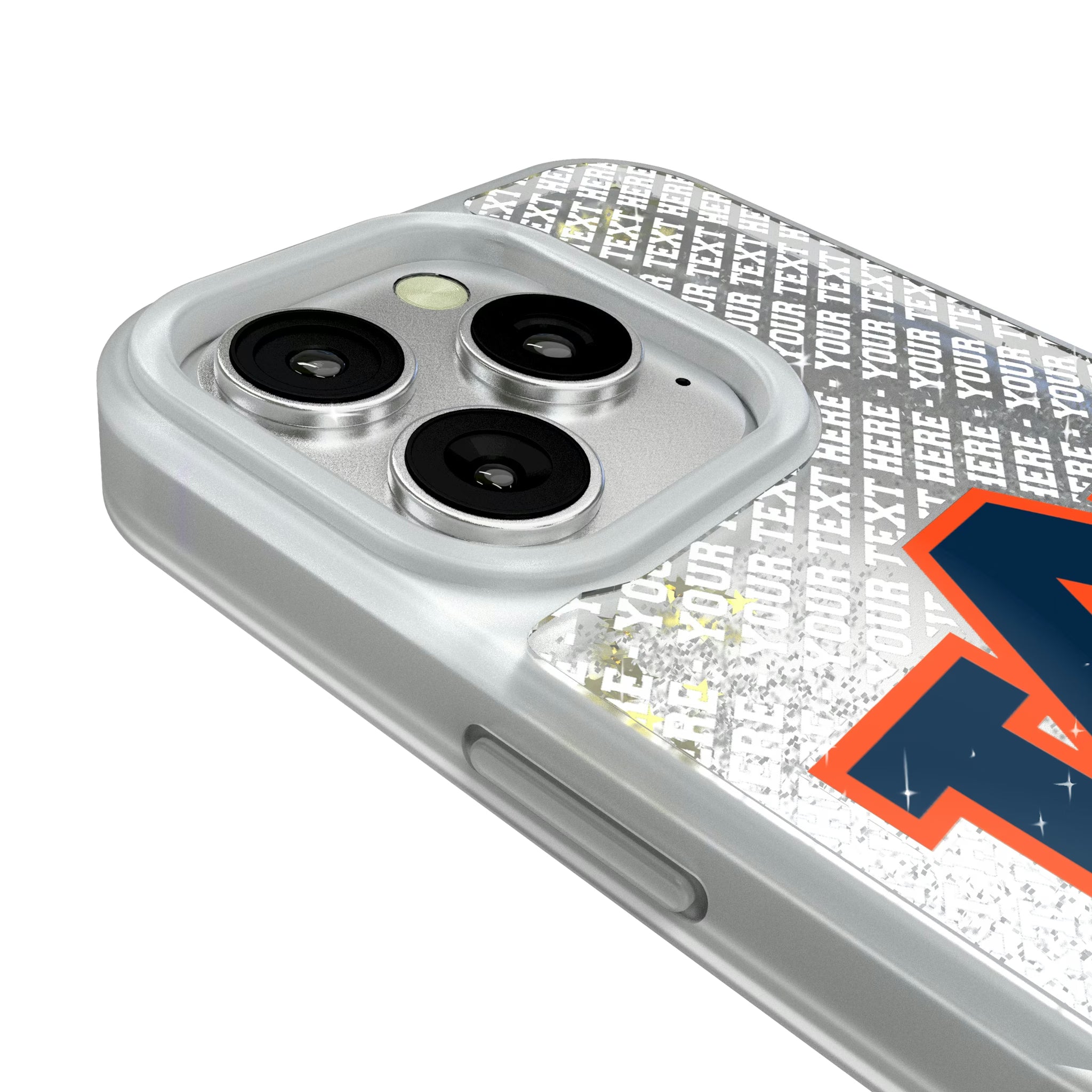 University of Auburn Tigers Personalized EndZone Plus iPhone Glitter Phone Case for Apple iPhone - Detail#Device_iPhone 16 Pro