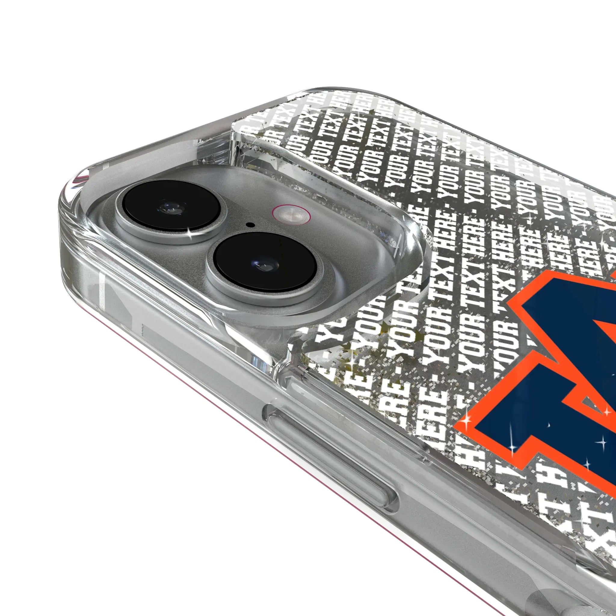 University of Auburn Tigers Personalized EndZone Plus iPhone Glitter Phone Case for Apple iPhone - Detail