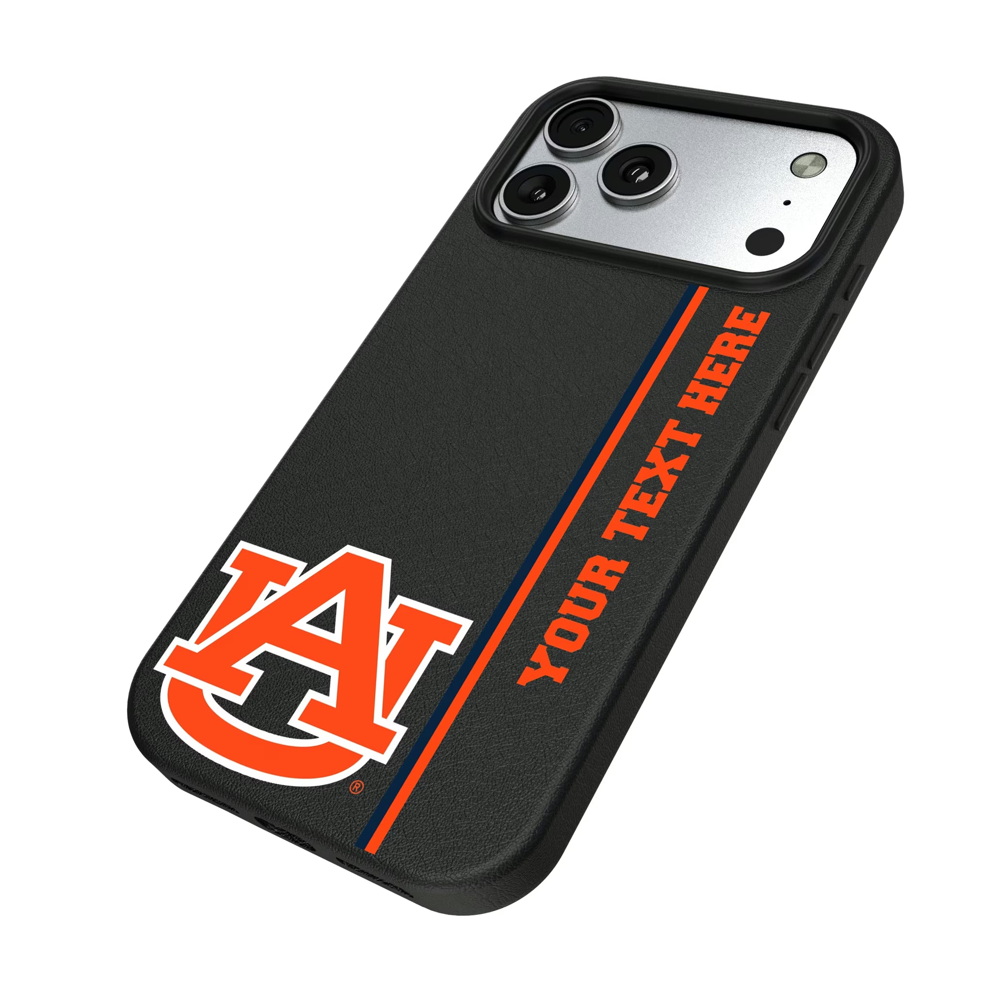 University of Auburn Tigers Personalized Sidebard iPhone MagSafe Compatible Phone Case for Apple iPhone - Isometric View#Device_iPhone 17 Pro Max