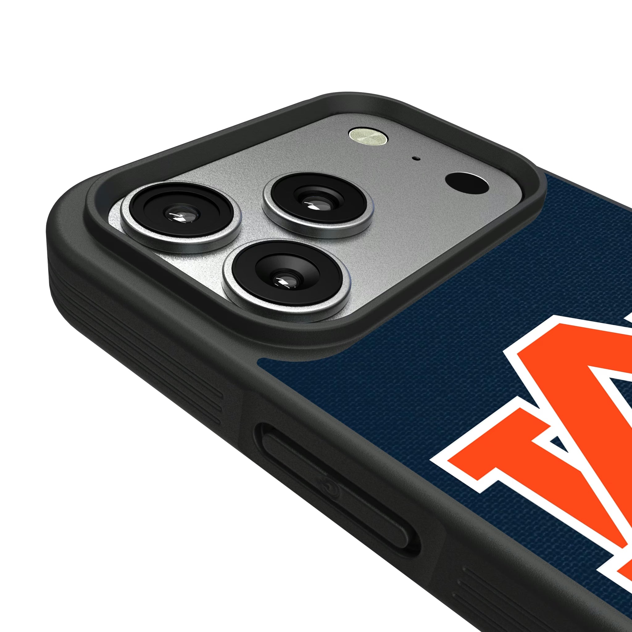 University of Auburn Tigers Personalized Stripe iPhone Bump Phone Case for Apple iPhone - Detail#Device_iPhone 17 Pro