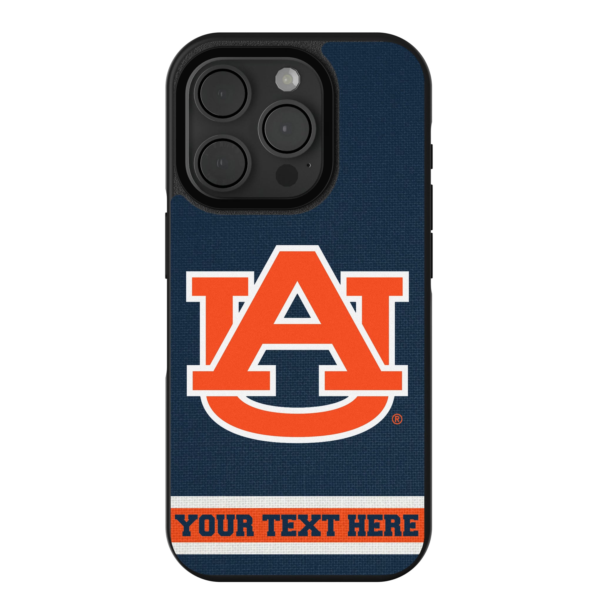 University of Auburn Tigers Personalized Stripe iPhone Bump Phone Case for Apple iPhone
