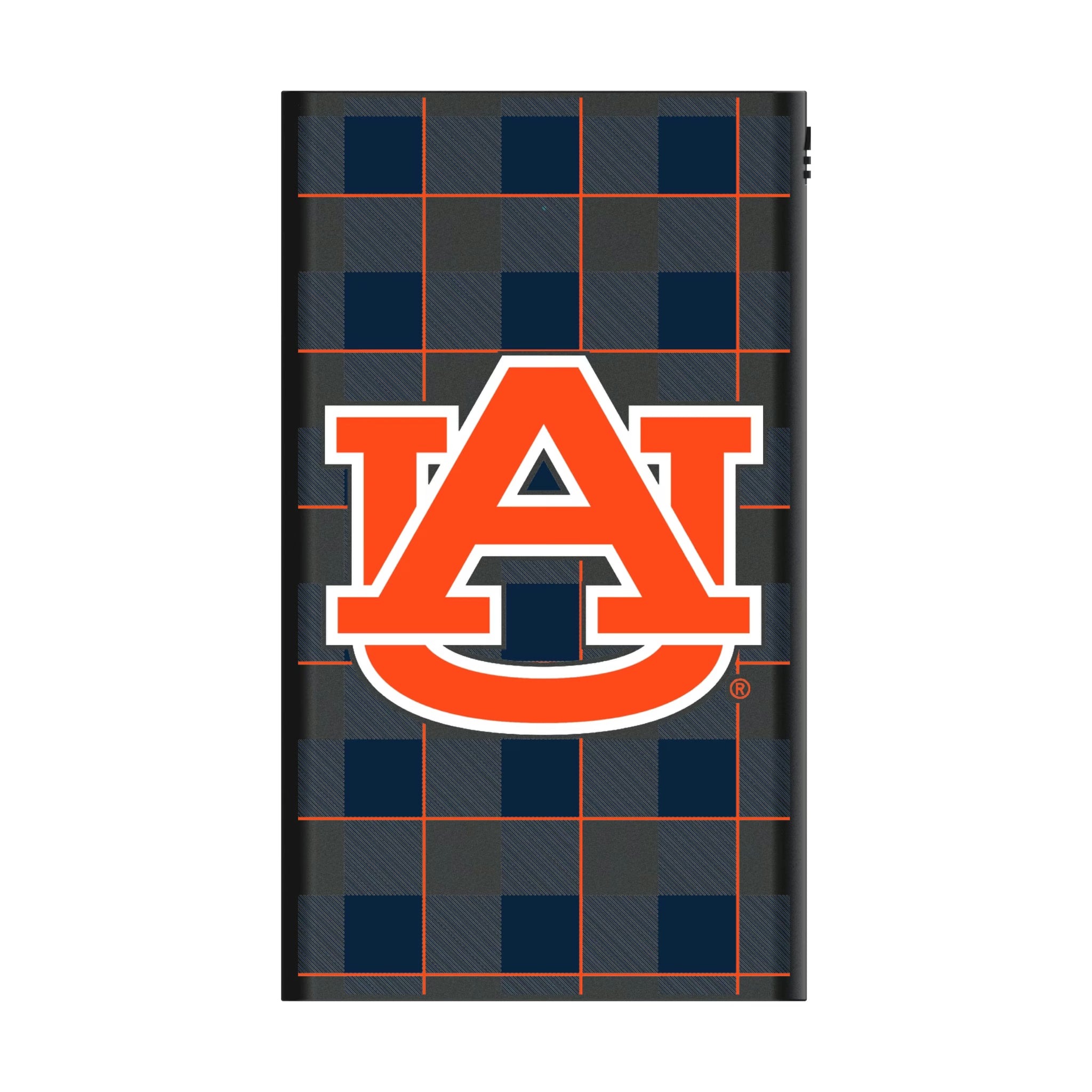 University of Auburn Tigers Plaid 5000mAh Flat Powerbank