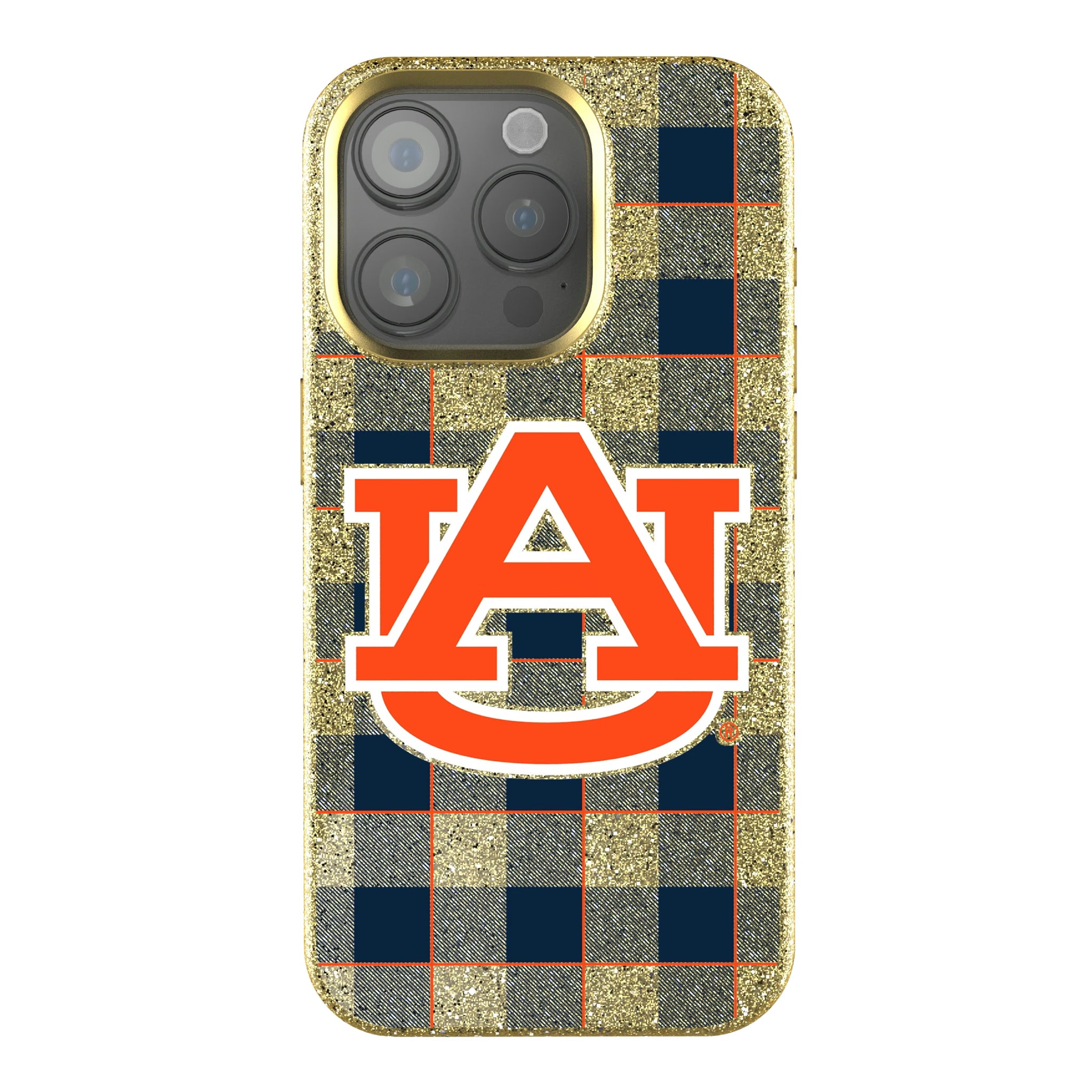University of Auburn Tigers Plaid iPhone Bling Phone Case for Apple iPhone