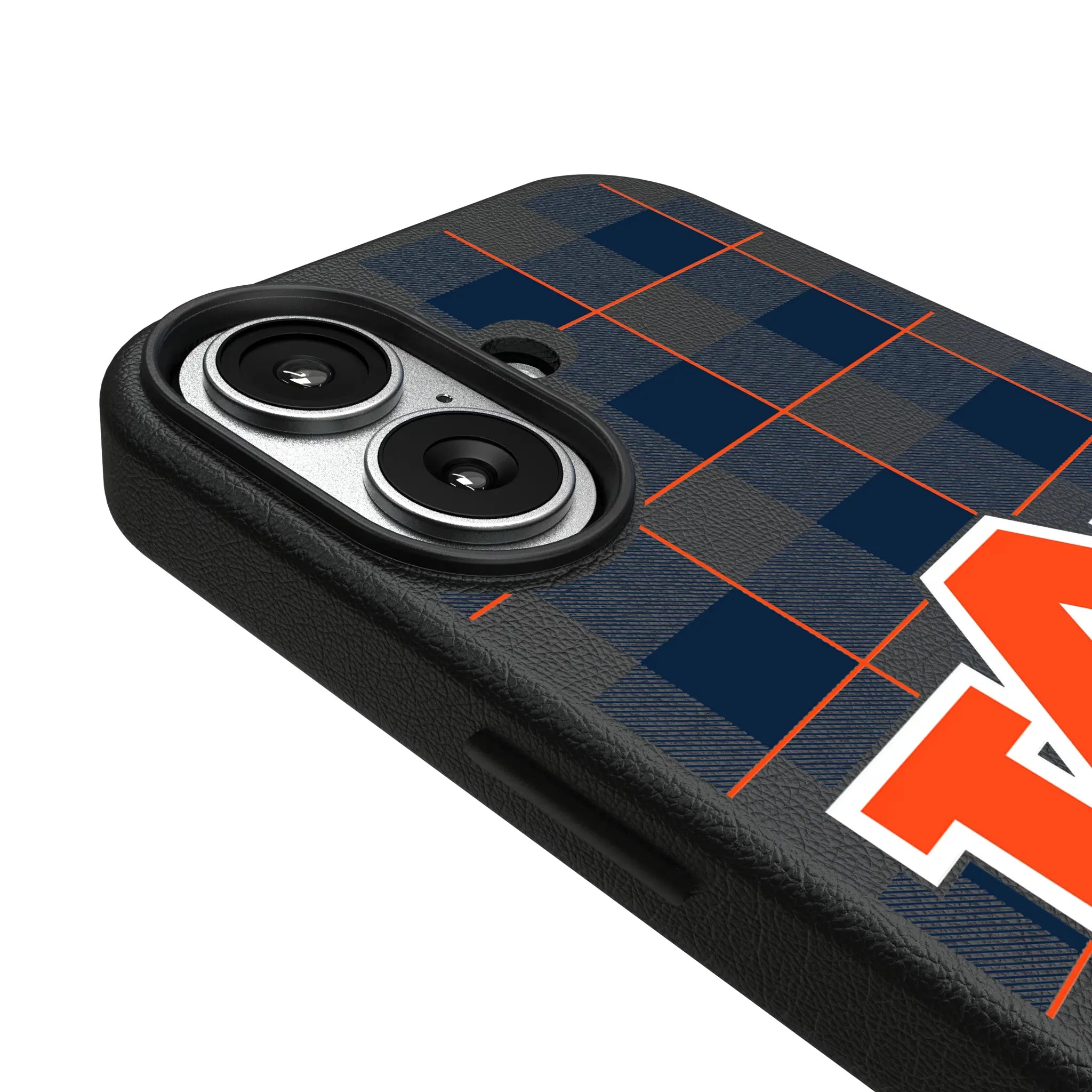 University of Auburn Tigers Plaid iPhone MagSafe Compatible Phone Case for Apple iPhone - Detail#Device_iPhone 17