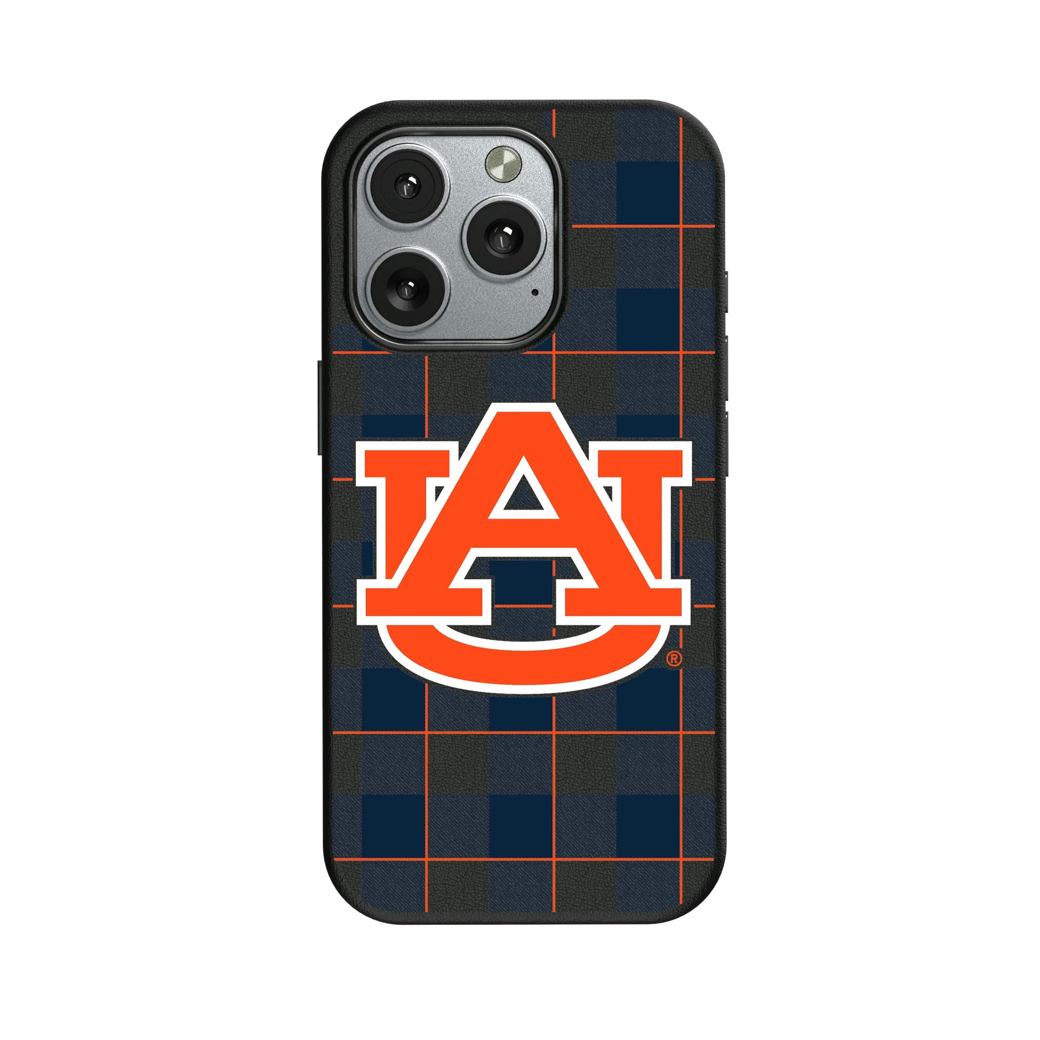 University of Auburn Tigers Plaid iPhone MagSafe Compatible Phone Case for Apple iPhone