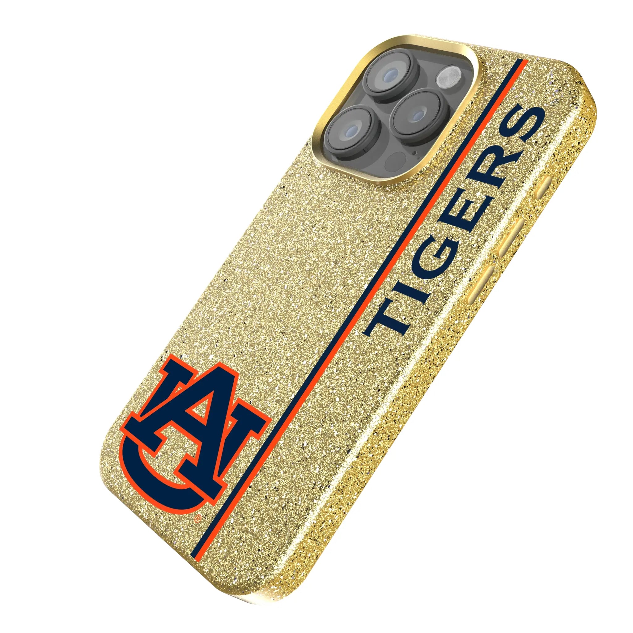 University of Auburn Tigers Sidebar iPhone Bling Phone Case for Apple iPhone - Isometric View