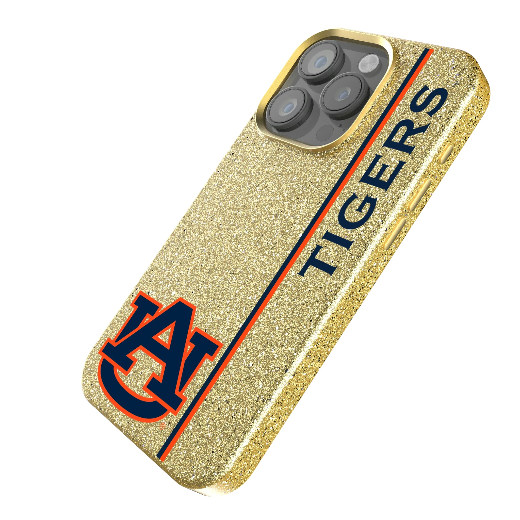University of Auburn Tigers Sidebar iPhone Bling Phone Case for Apple iPhone - Isometric View