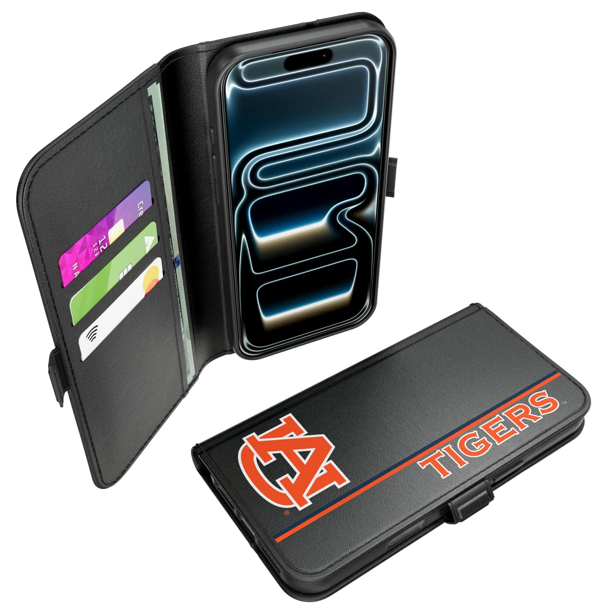 University of Auburn Tigers Sidebar iPhone Folio Phone Case for Apple iPhone#Device_iPhone 17 Pro Max