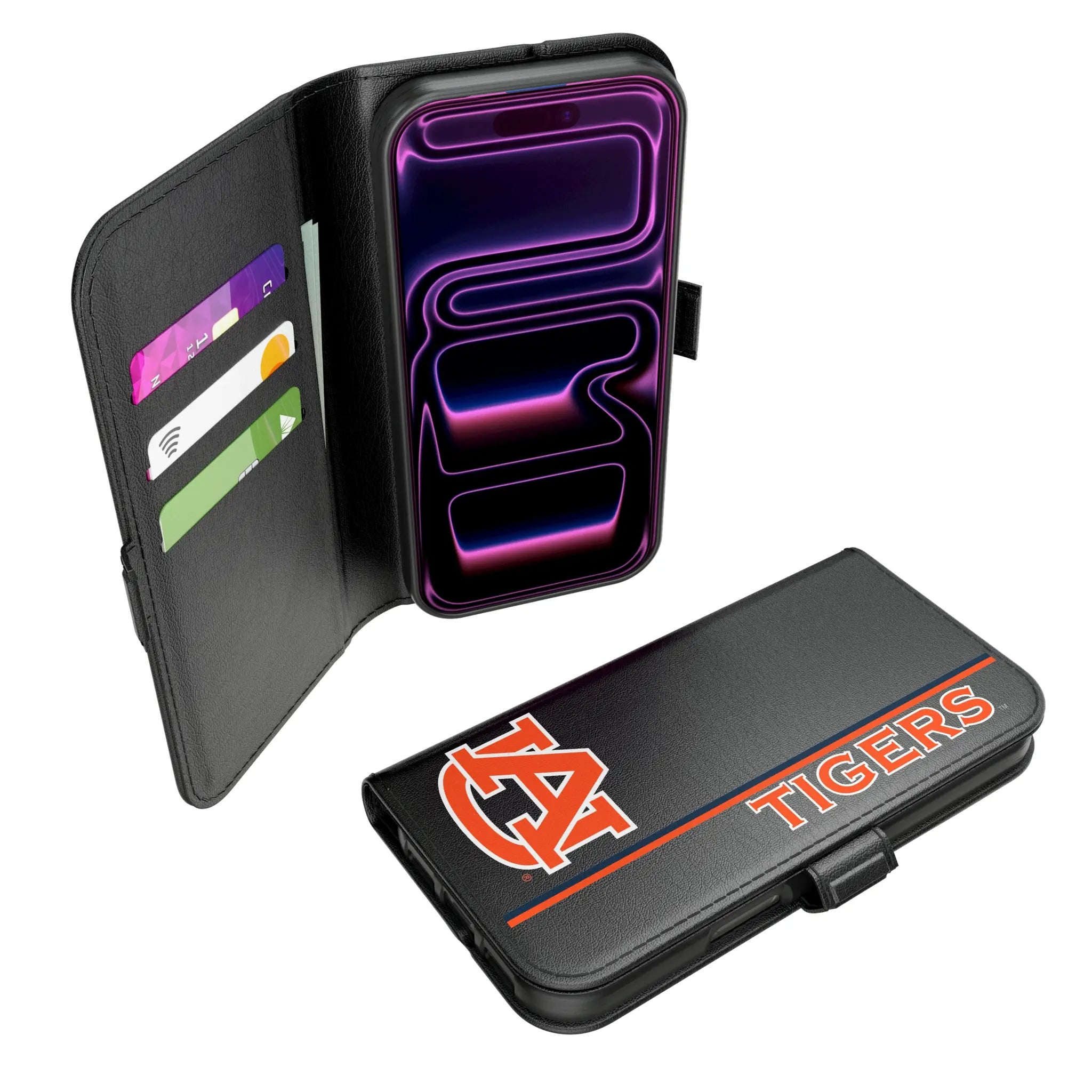 University of Auburn Tigers Sidebar iPhone Folio Phone Case for Apple iPhone#Device_iPhone 17 Pro