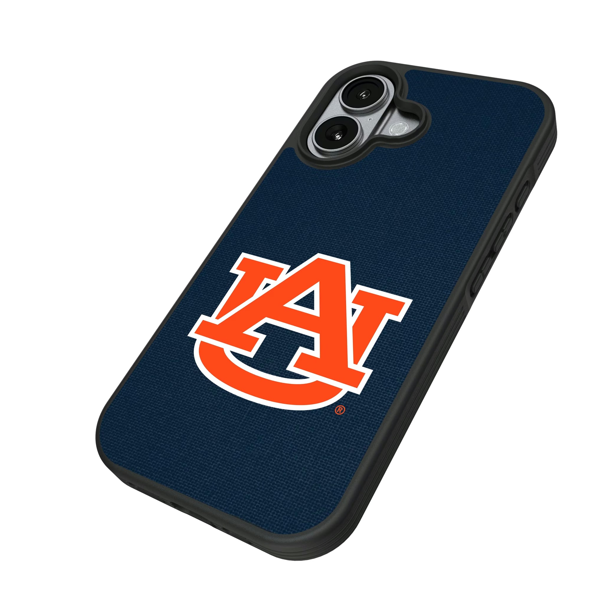 University of Auburn Tigers Solid iPhone Bump Phone Case for Apple iPhone - Isometric View#Device_iPhone 17