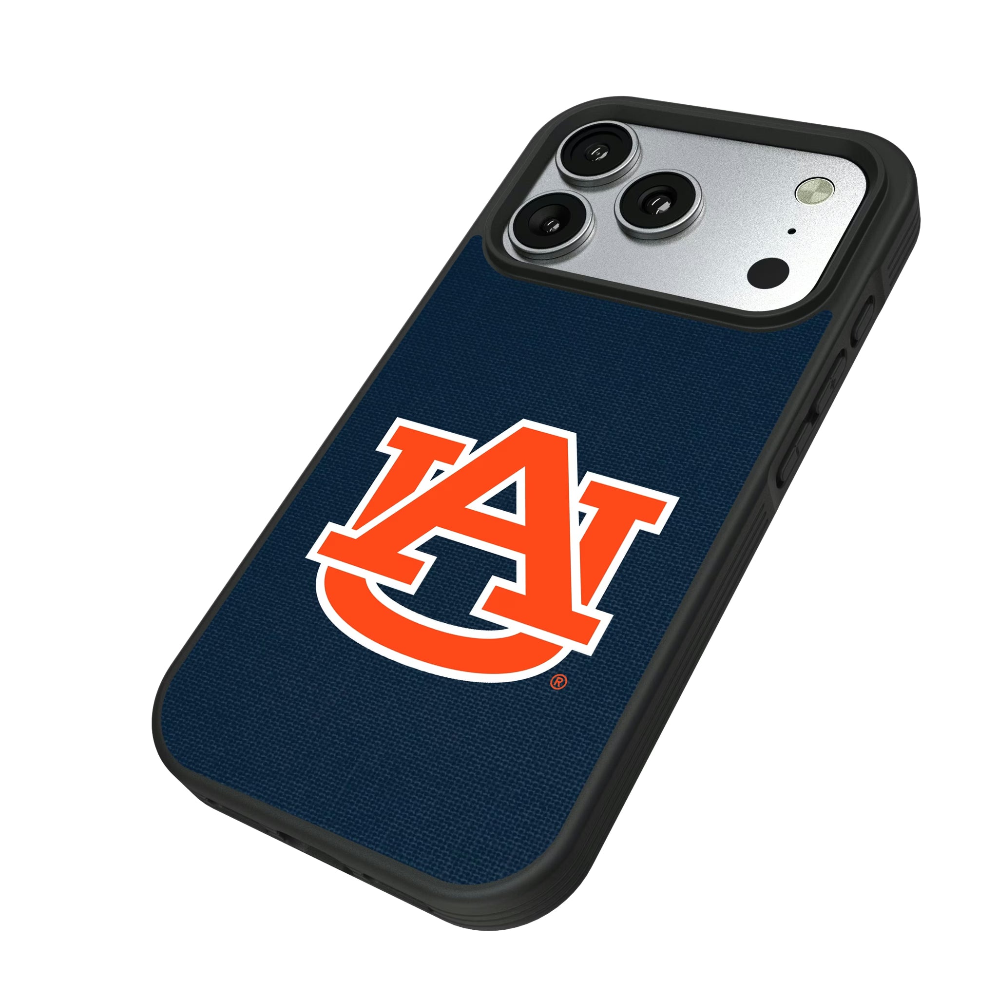 University of Auburn Tigers Solid iPhone Bump Phone Case for Apple iPhone - Isometric View#Device_iPhone 17 Pro