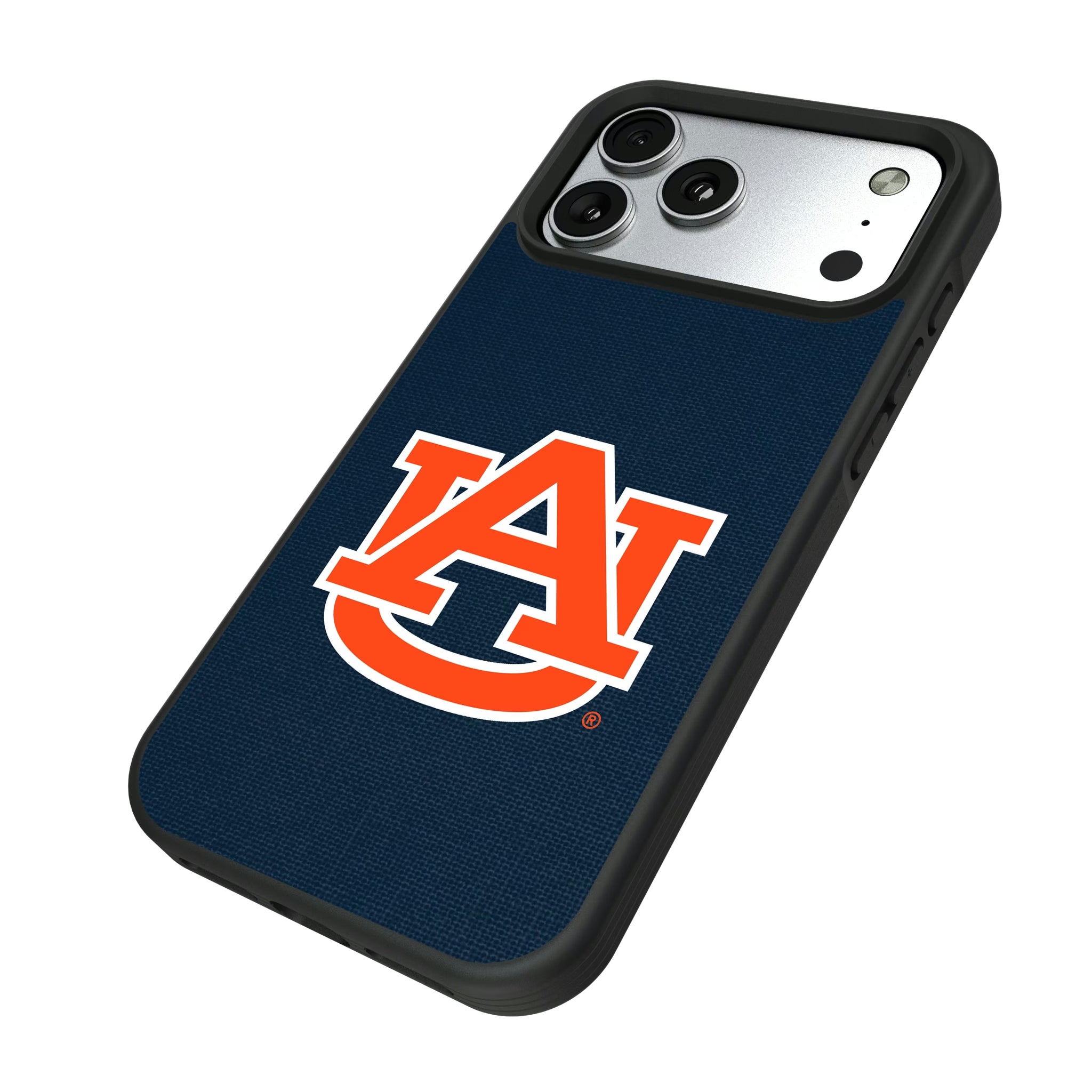 University of Auburn Tigers Solid iPhone Bump Phone Case for Apple iPhone - Isometric View#Device_iPhone 17 Pro Max