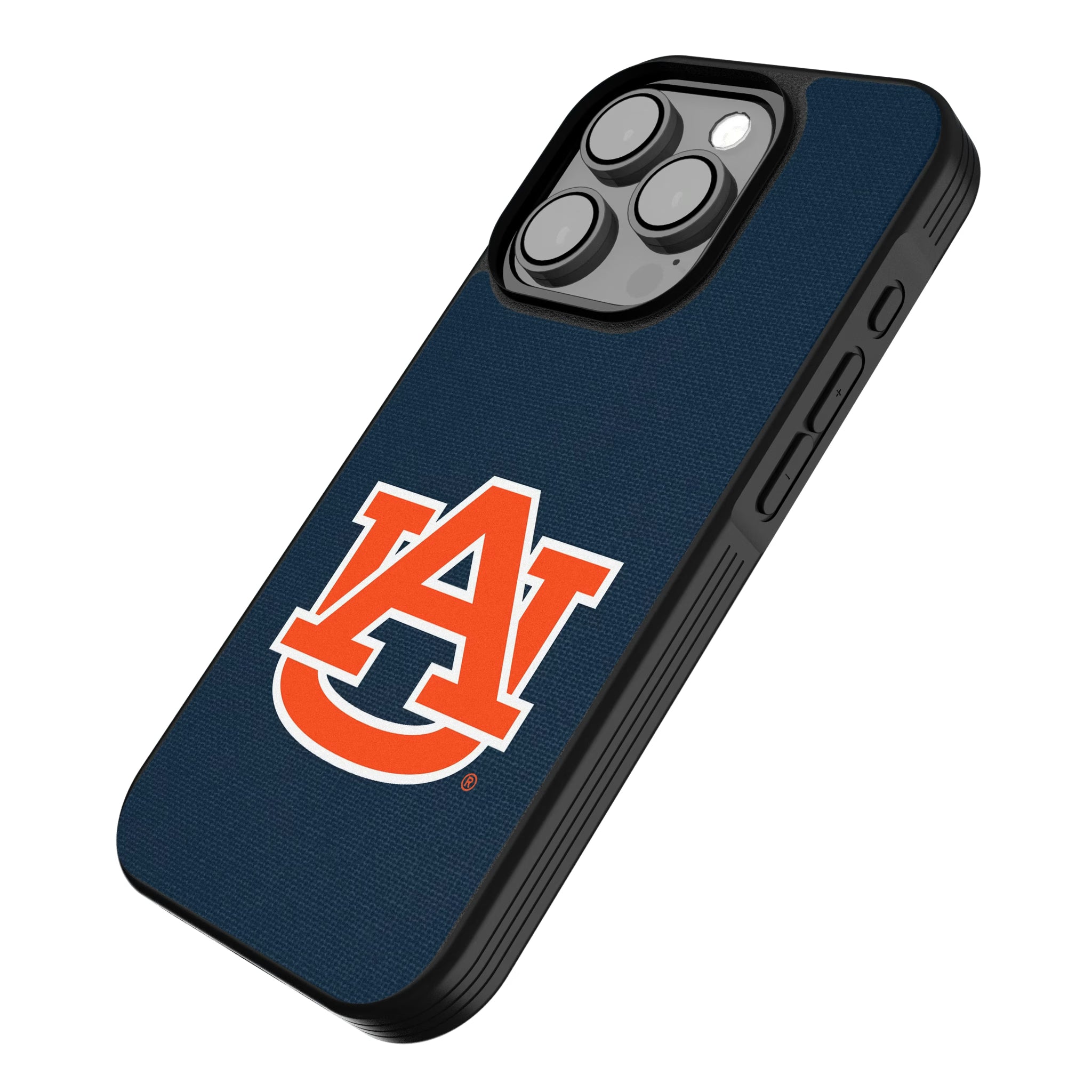 University of Auburn Tigers Solid iPhone Bump Phone Case for Apple iPhone - Isometric View