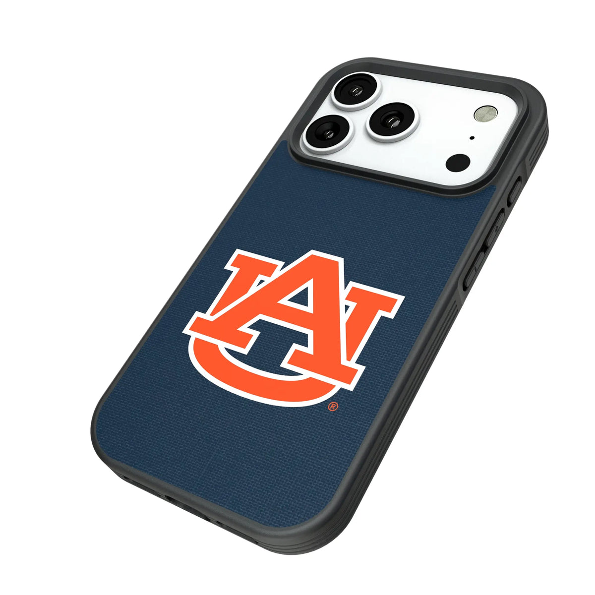 University of Auburn Tigers Solid iPhone Bump Phone Case for Apple iPhone - Isometric View#Device_iPhone 18 Pro