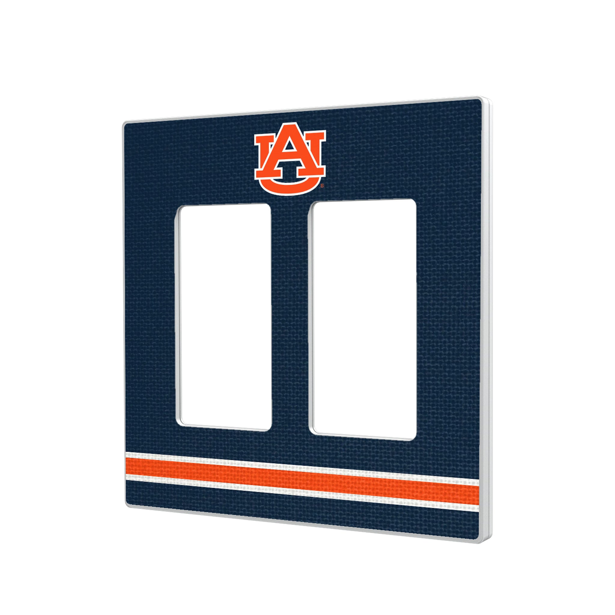 University of Auburn Tigers Stripe Hidden-Screw Light Switch Plate#Style_Double Rocker