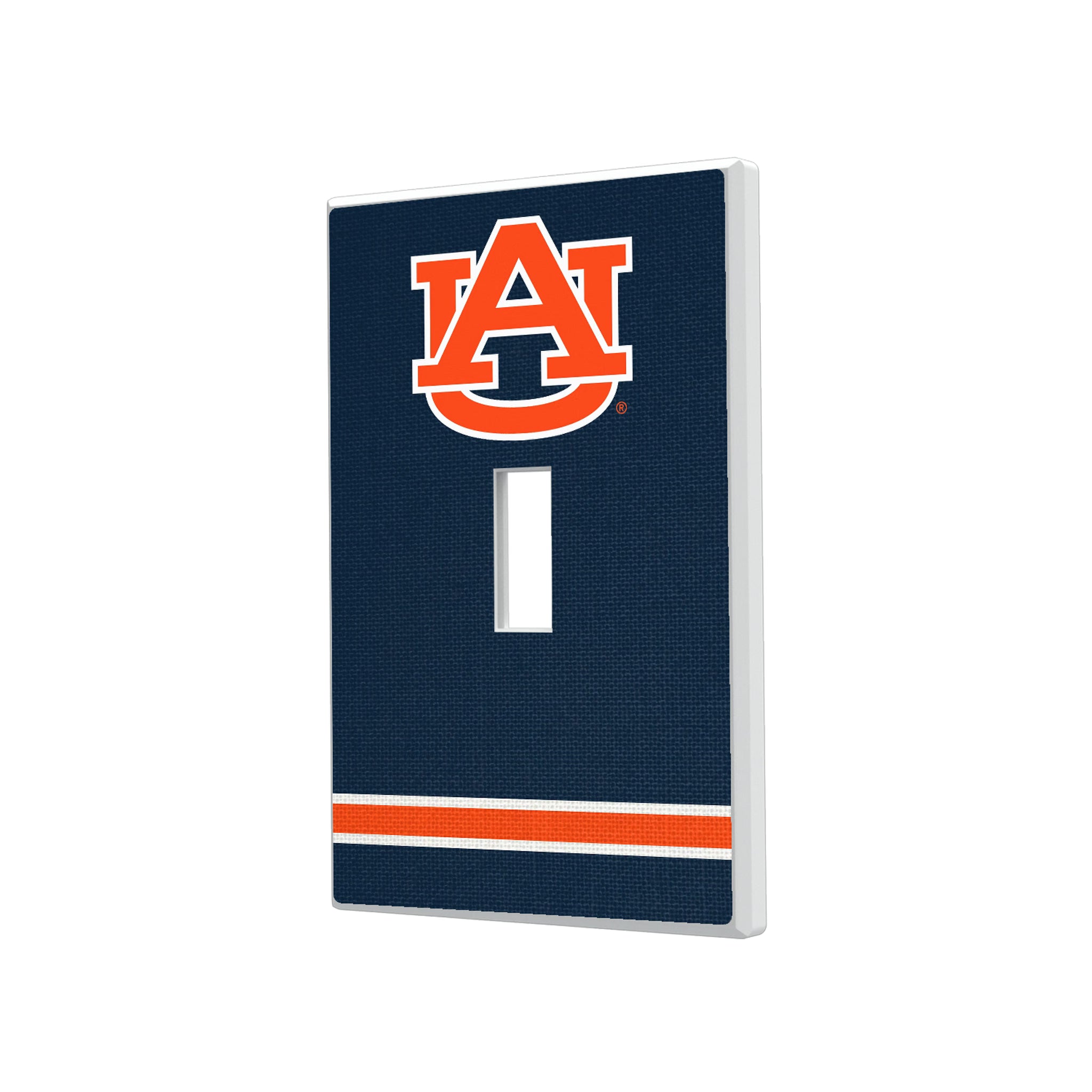 University of Auburn Tigers Stripe Hidden-Screw Light Switch Plate#Style_Single Toggle
