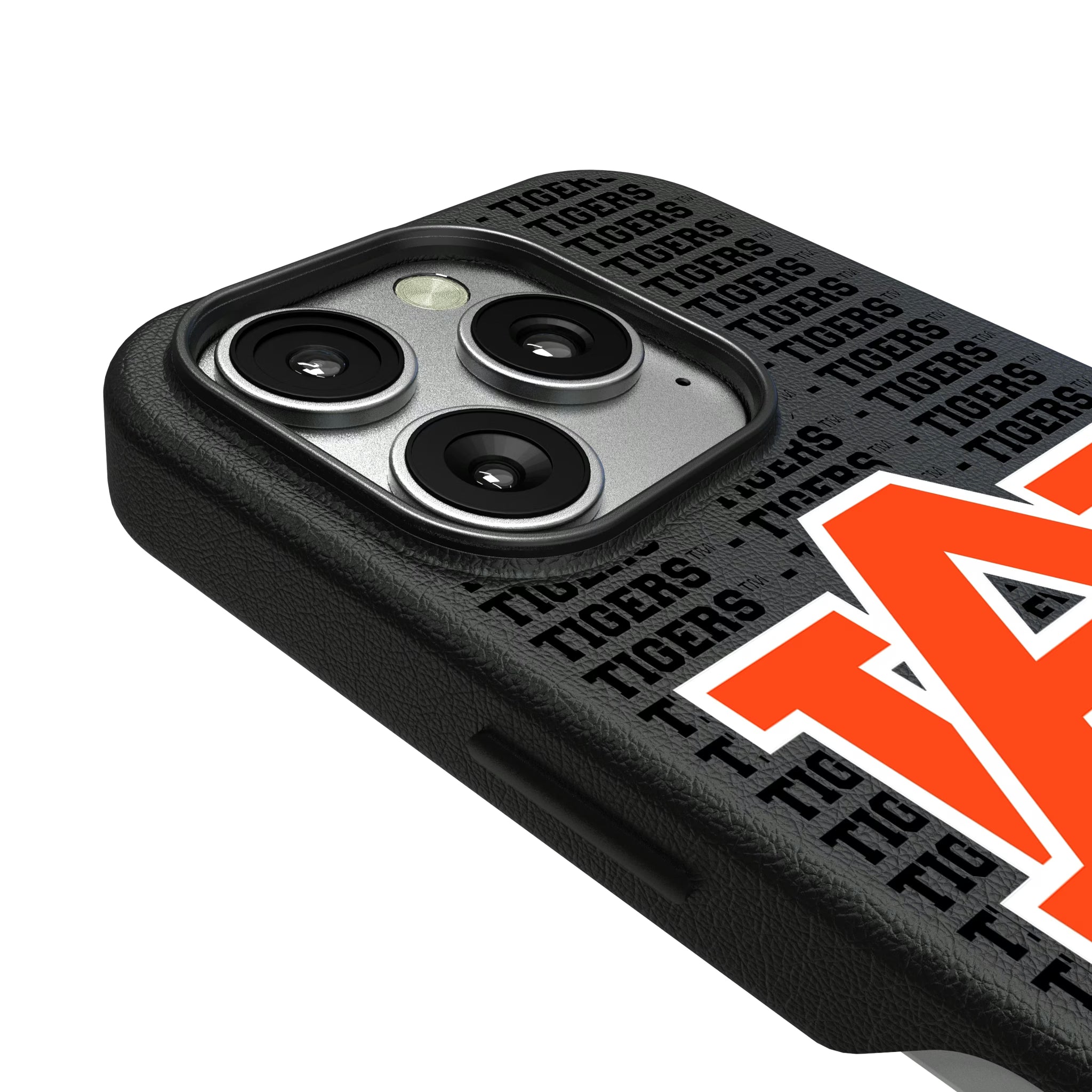 University of Auburn Tigers Text Backdrop iPhone MagSafe Compatible Phone Case for Apple iPhone - Detail