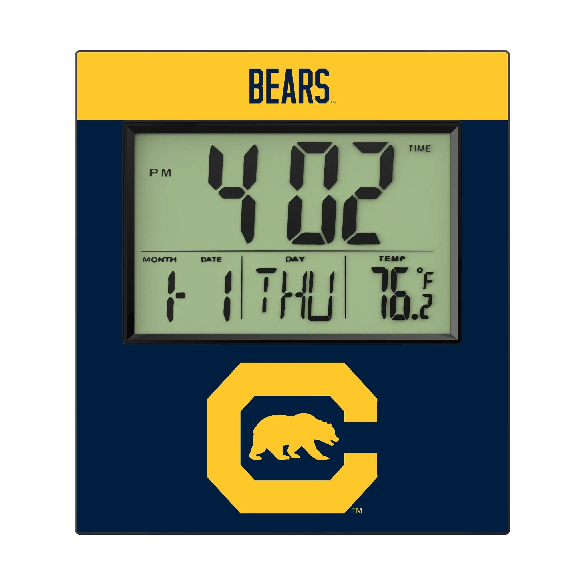 University of California Berkeley Golden Bears Color Block Wall Clock