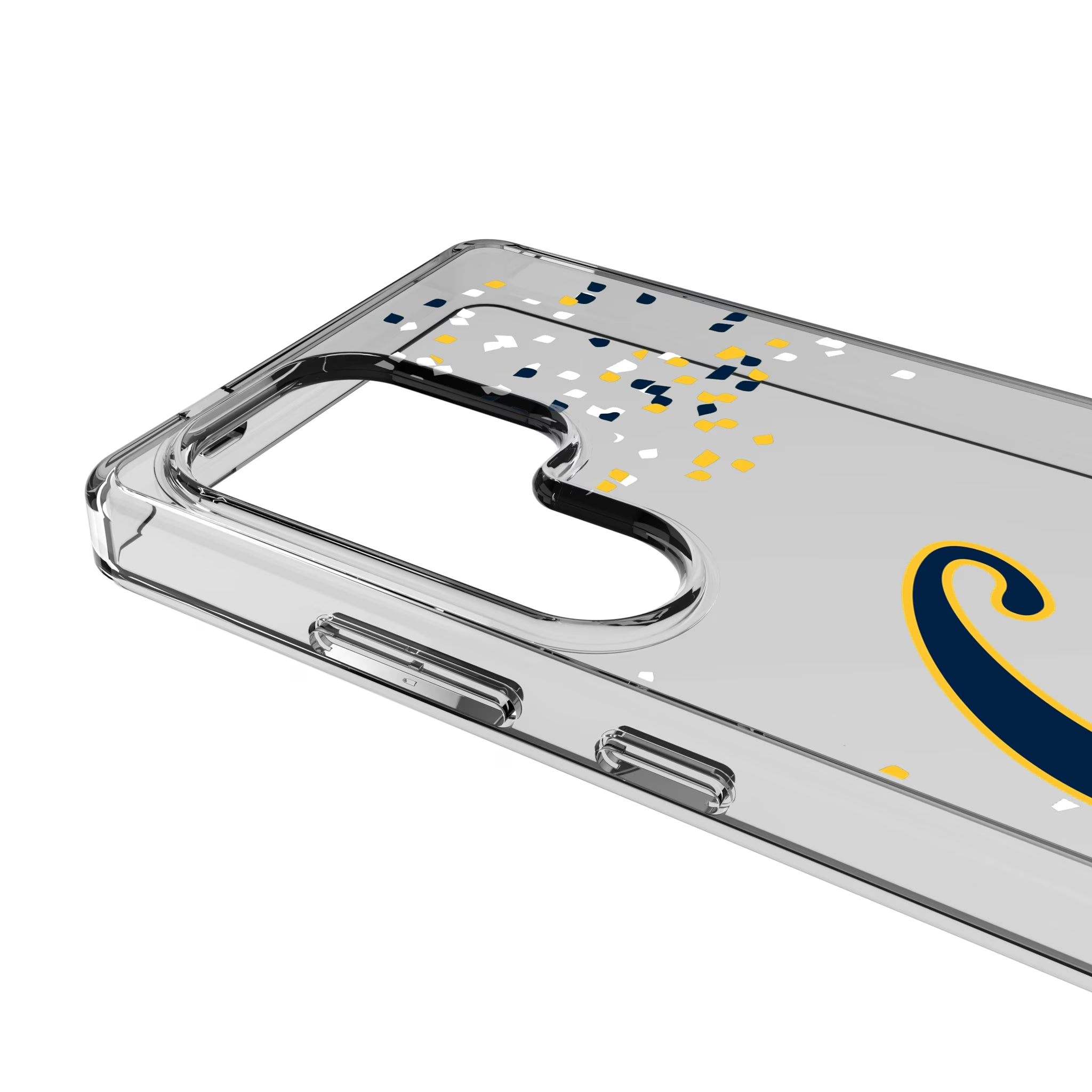 University of California Berkeley Golden Bears Confetti Galaxy Clear Phone Case for Samsung Galaxy - Detail