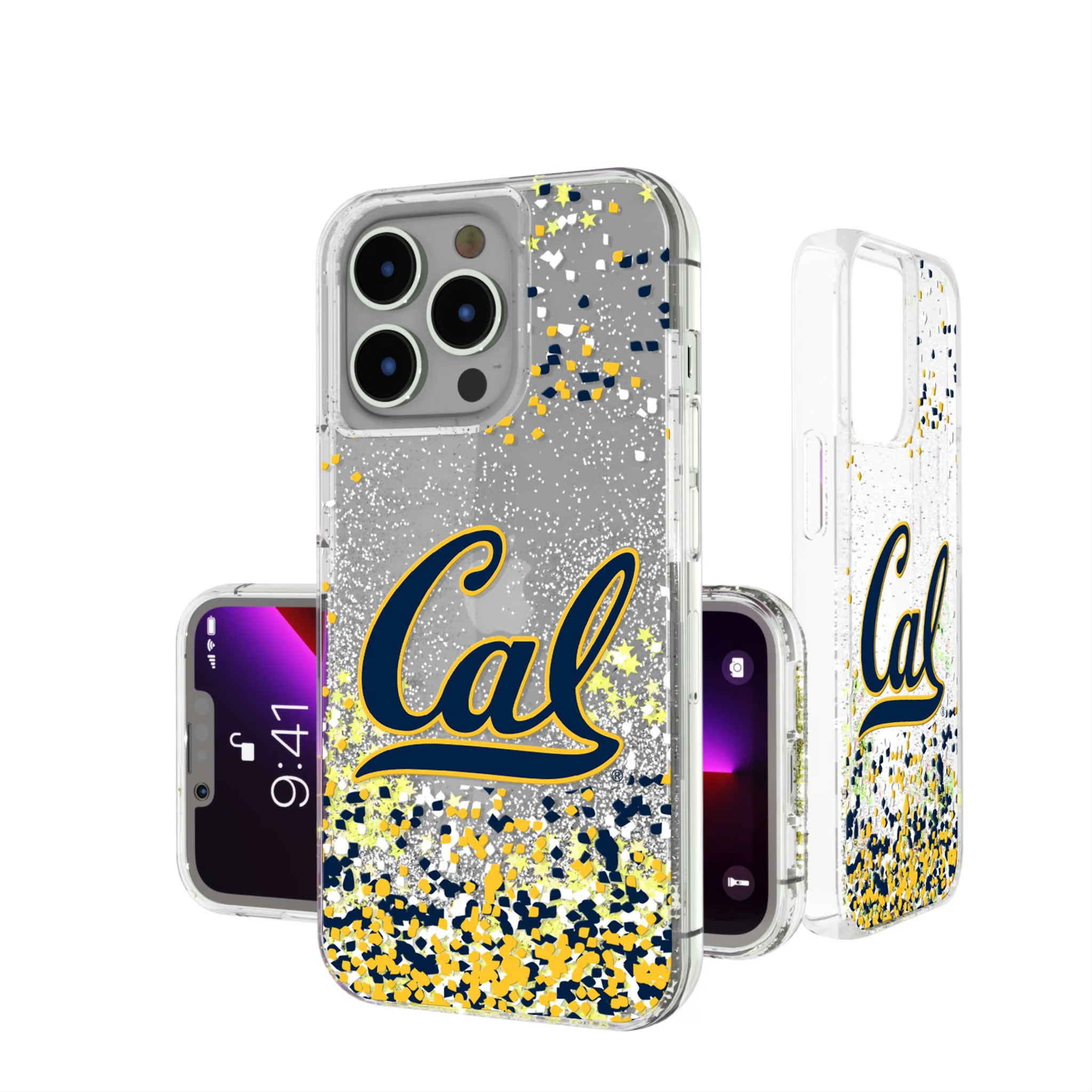 University of California Berkeley Golden Bears Confetti iPhone Glitter Phone Case for Apple iPhone