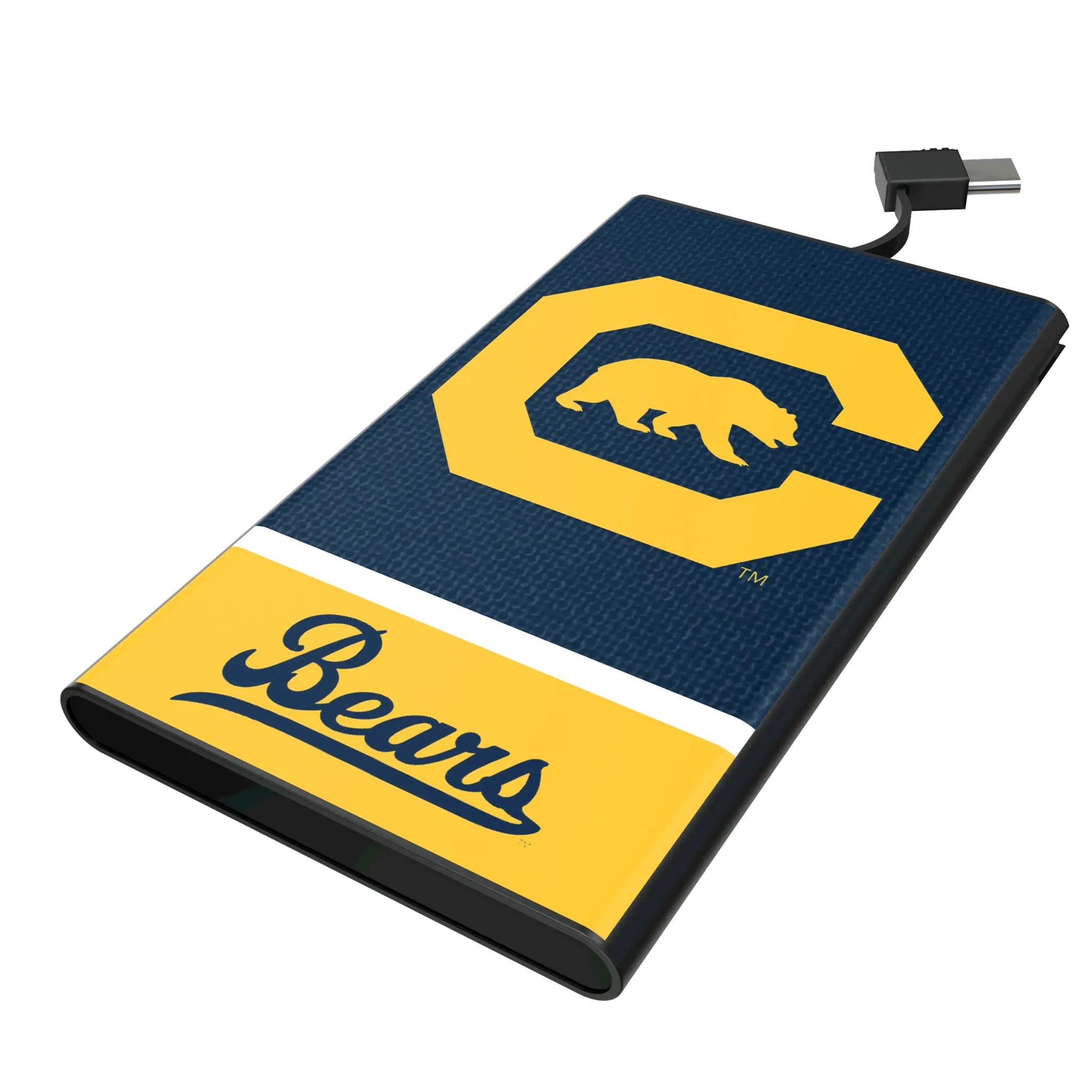 University of California Berkeley Golden Bears Endzone Solid 5000mAh Flat Power Bank
