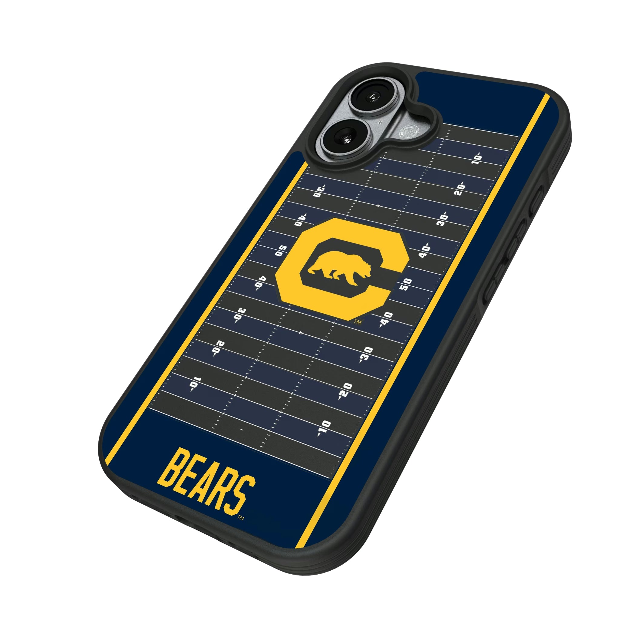 University of California Berkeley Golden Bears Field iPhone Bump Phone Case for Apple iPhone - Isometric View#Device_iPhone 17