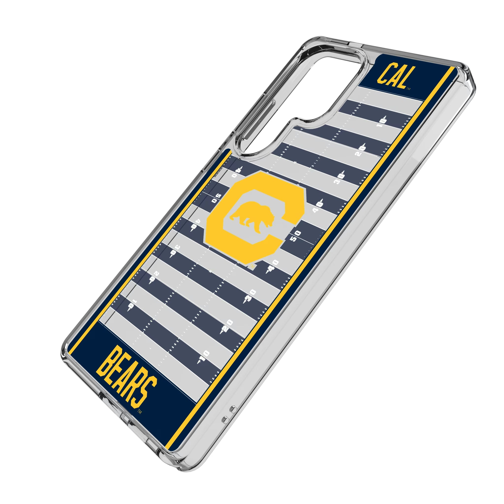 University of California Berkeley Golden Bears Field Galaxy Clear Phone Case for Samsung Galaxy - Isometric View