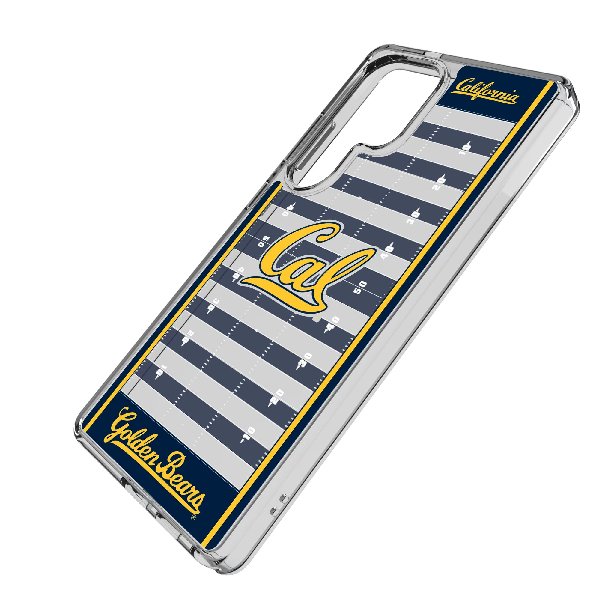 University of California Berkeley Golden Bears Field Galaxy Clear Phone Case for Samsung Galaxy - Isometric View