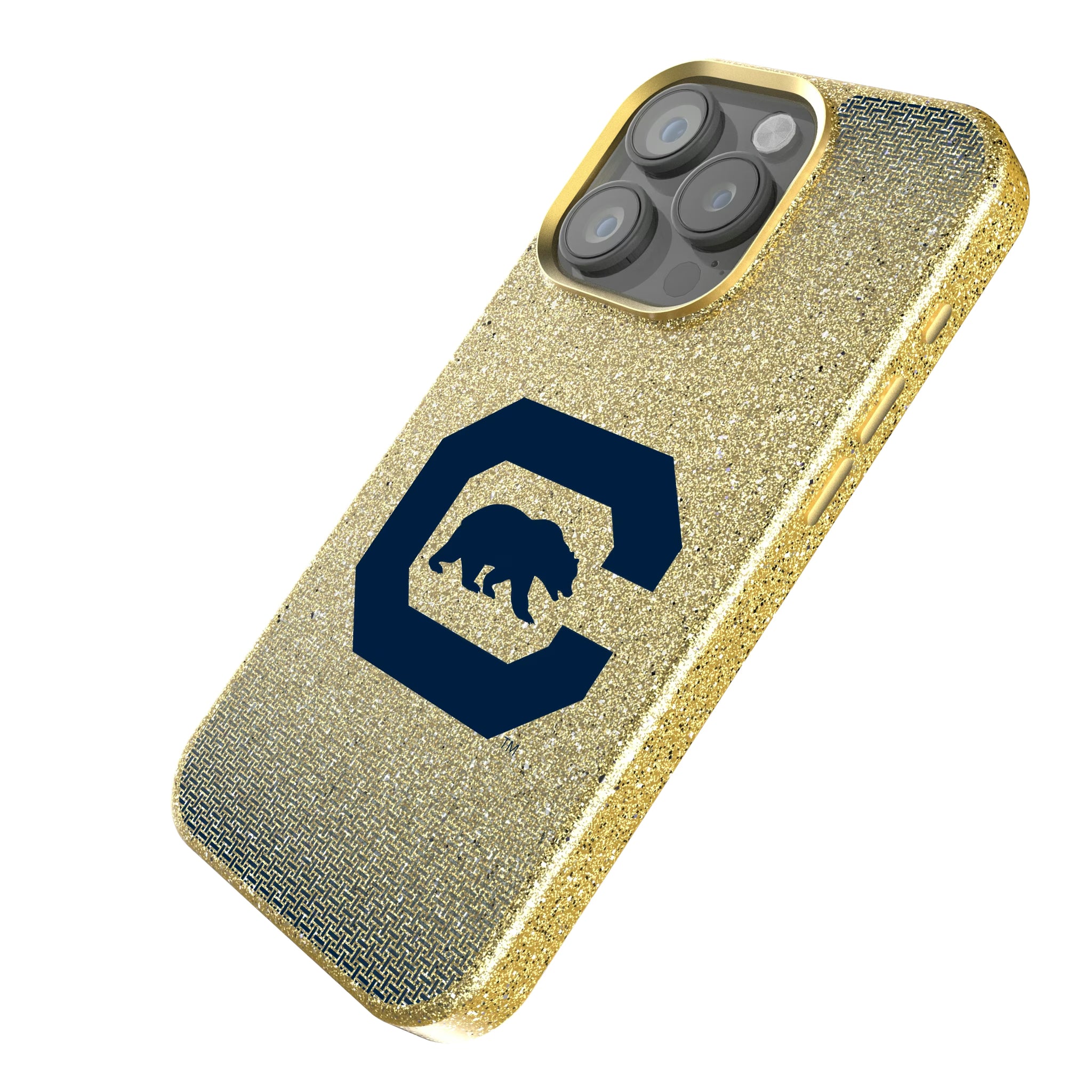 University of California Berkeley Golden Bears Linen iPhone Bling Phone Case for Apple iPhone - Isometric View