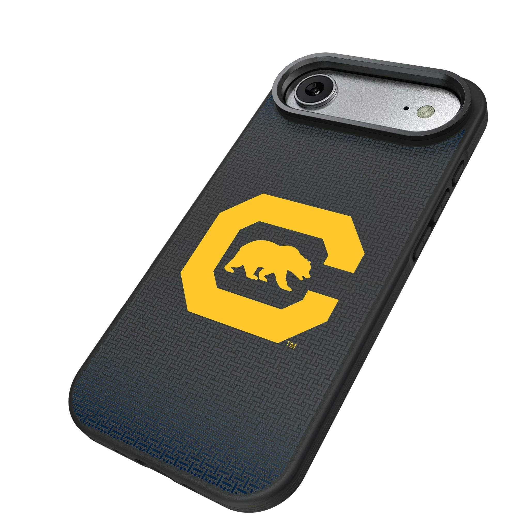 University of California Berkeley Golden Bears Linen iPhone Bump Phone Case for Apple iPhone - Isometric View#Device_iPhone Air