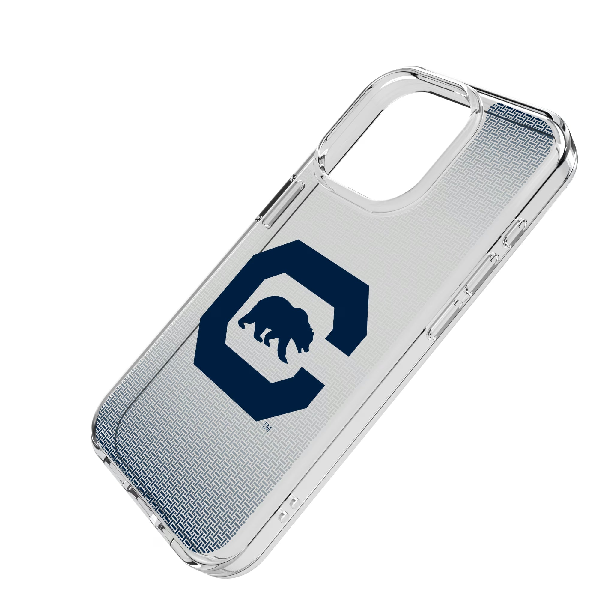 University of California Berkeley Golden Bears Linen iPhone Clear Phone Case for Apple iPhone - Isometric View