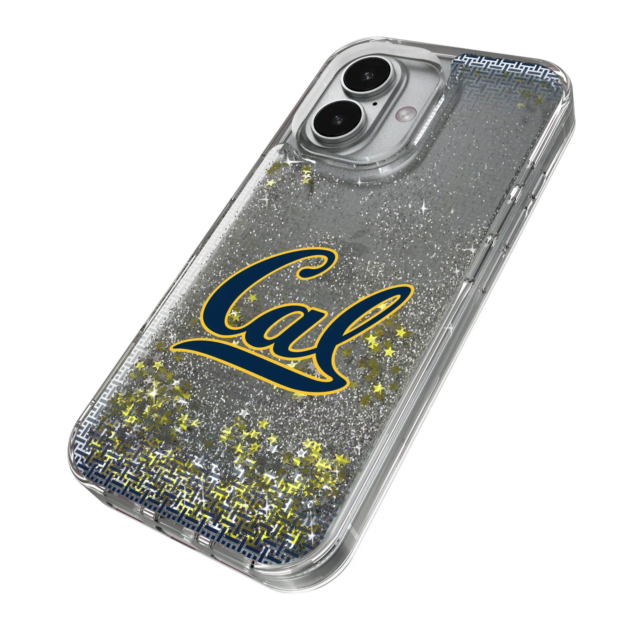 University of California Berkeley Golden Bears Linen iPhone Glitter Phone Case for Apple iPhone - Isometric View