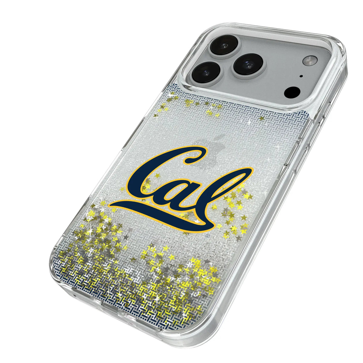 University of California Berkeley Golden Bears Linen iPhone Glitter Phone Case for Apple iPhone - Isometric View#Device_iPhone 18 Pro