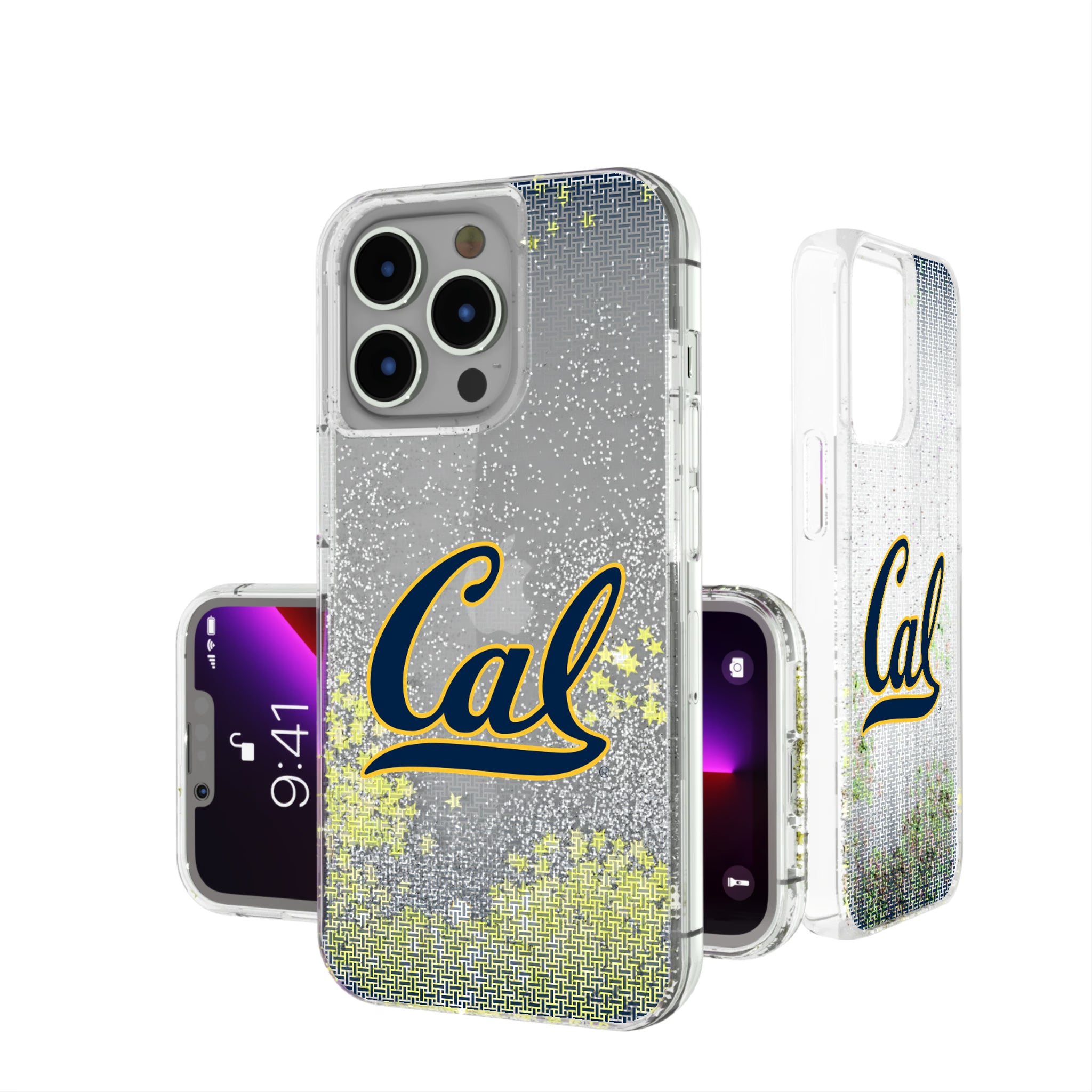 University of California Berkeley Golden Bears Linen iPhone Glitter Phone Case for Apple iPhone