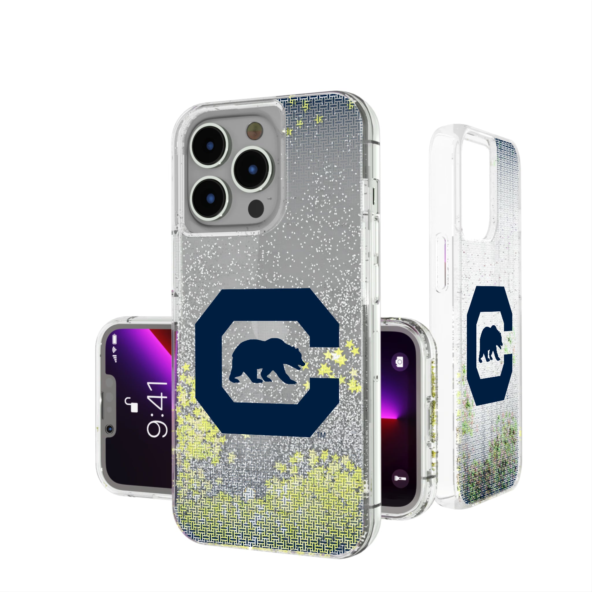 University of California Berkeley Golden Bears Linen iPhone Glitter Phone Case for Apple iPhone