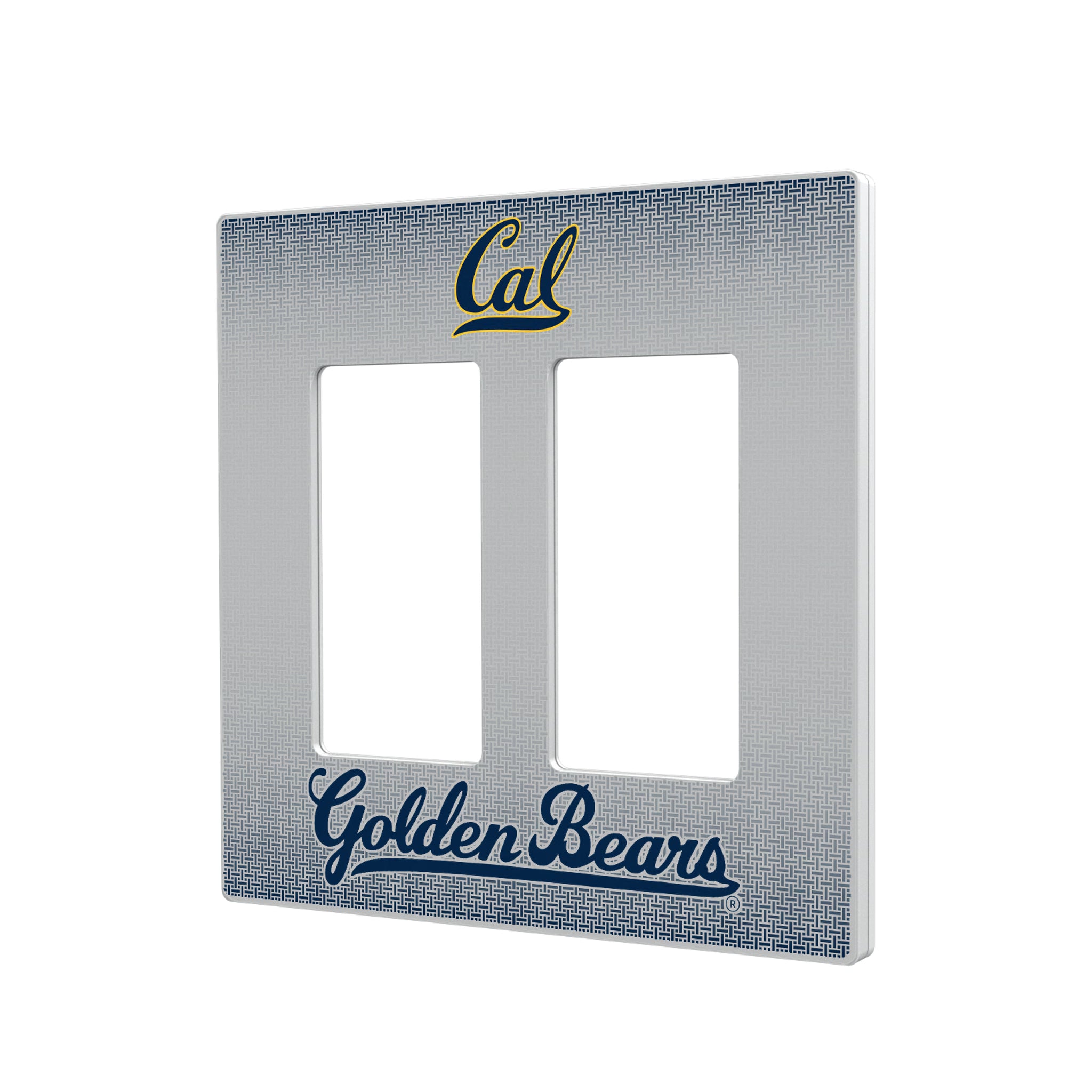 University of California Berkeley Golden Bears Linen Hidden-Screw Light Switch Plate#Style_Double Rocker