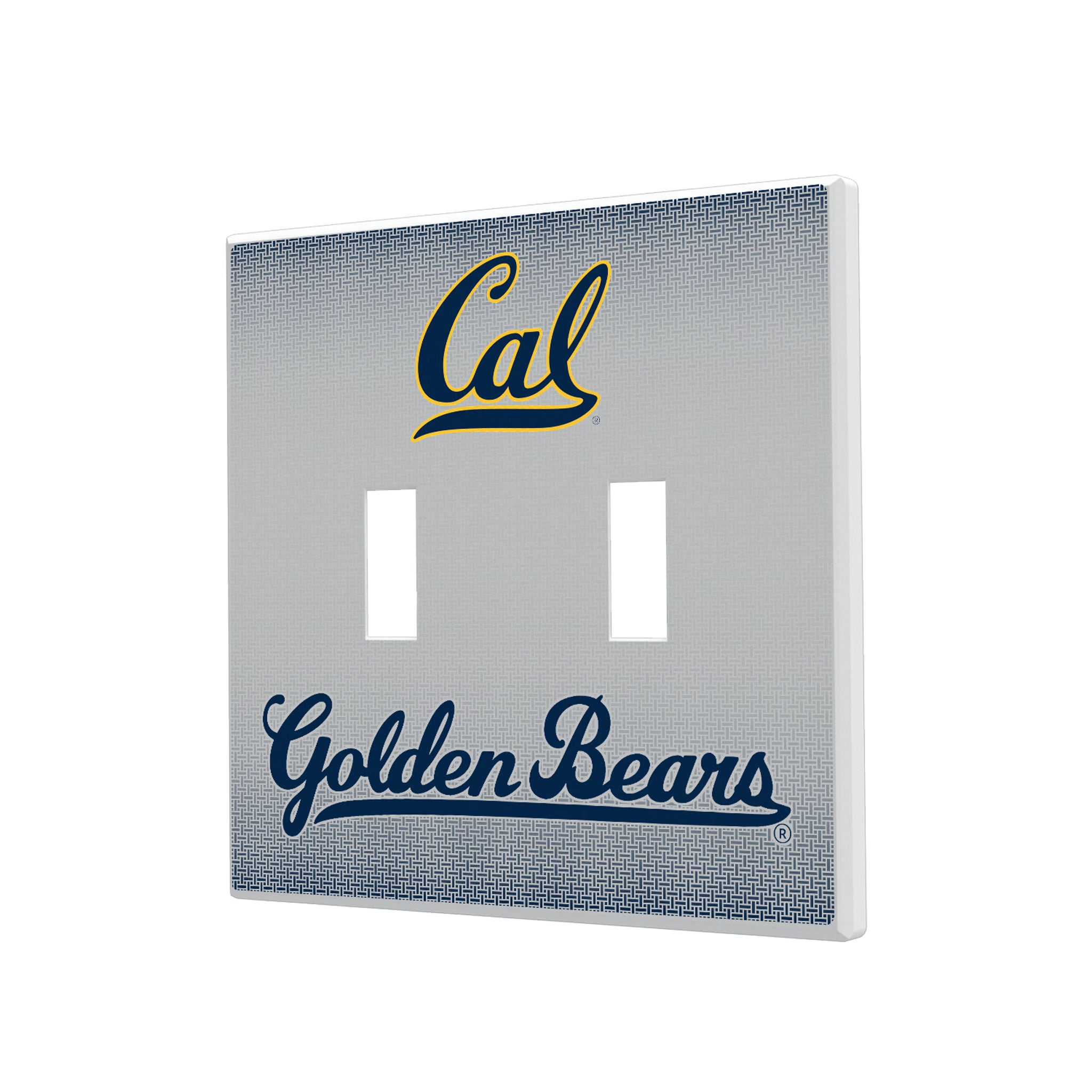 University of California Berkeley Golden Bears Linen Hidden-Screw Light Switch Plate#Style_Double Toggle