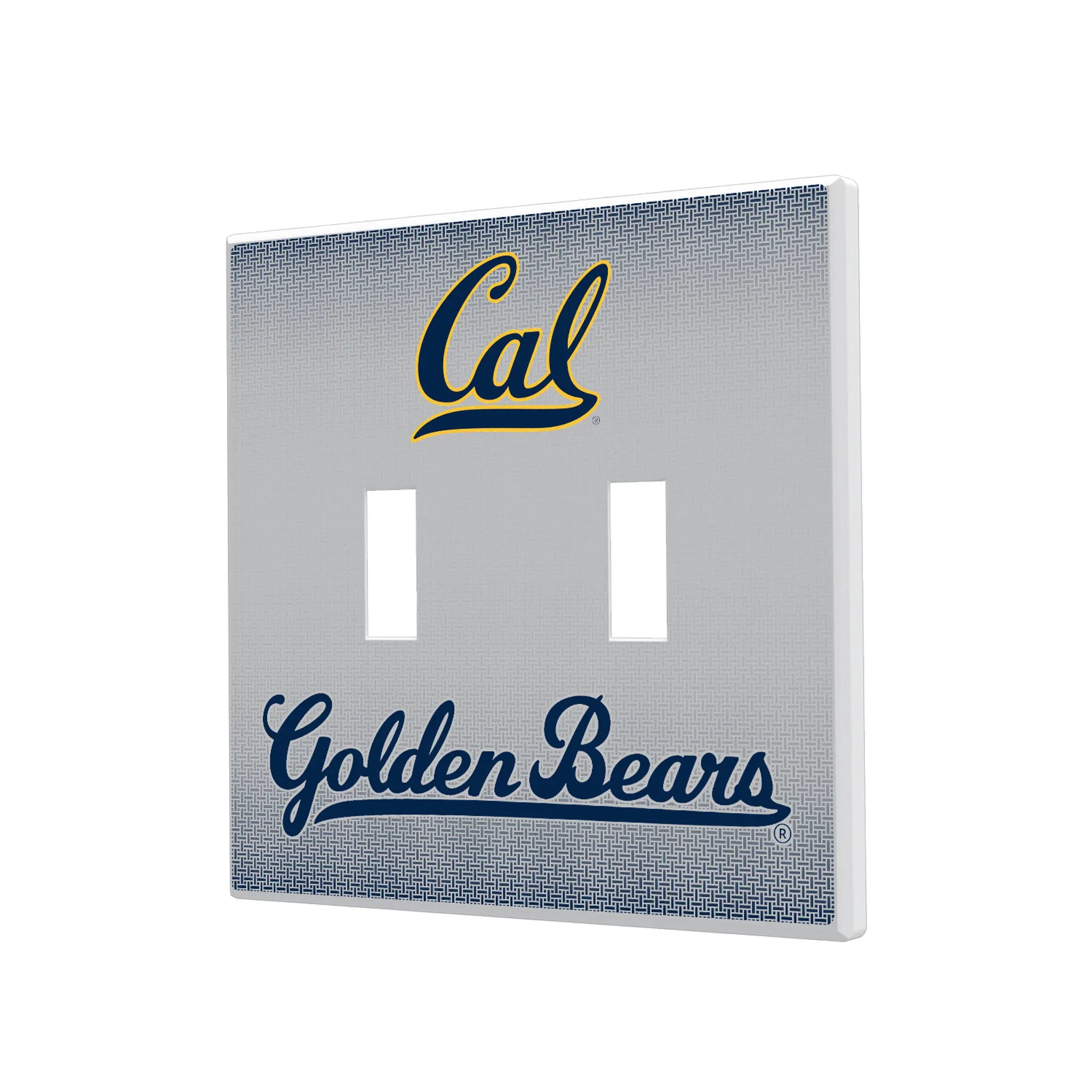 University of California Berkeley Golden Bears Linen Hidden-Screw Light Switch Plate#Style_Double Toggle