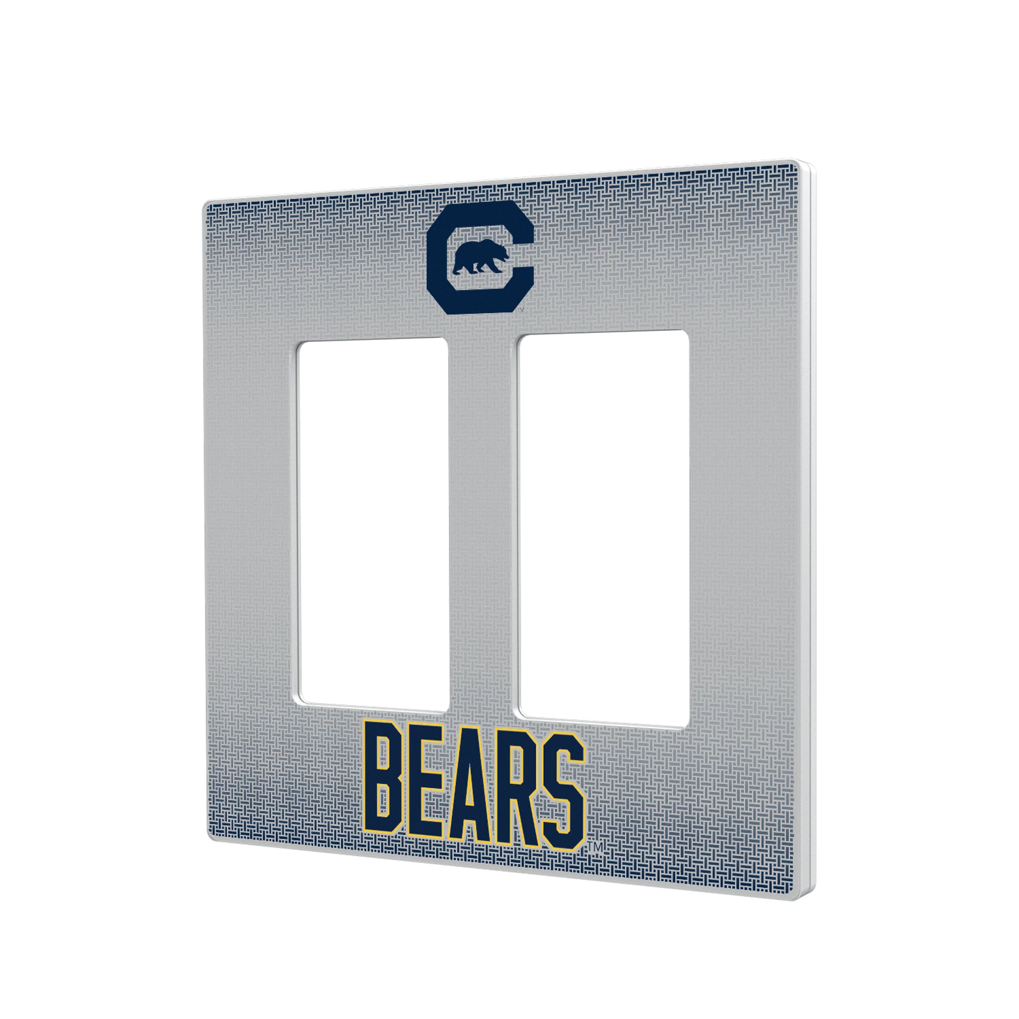 University of California Berkeley Golden Bears Linen Hidden-Screw Light Switch Plate#Style_Double Rocker