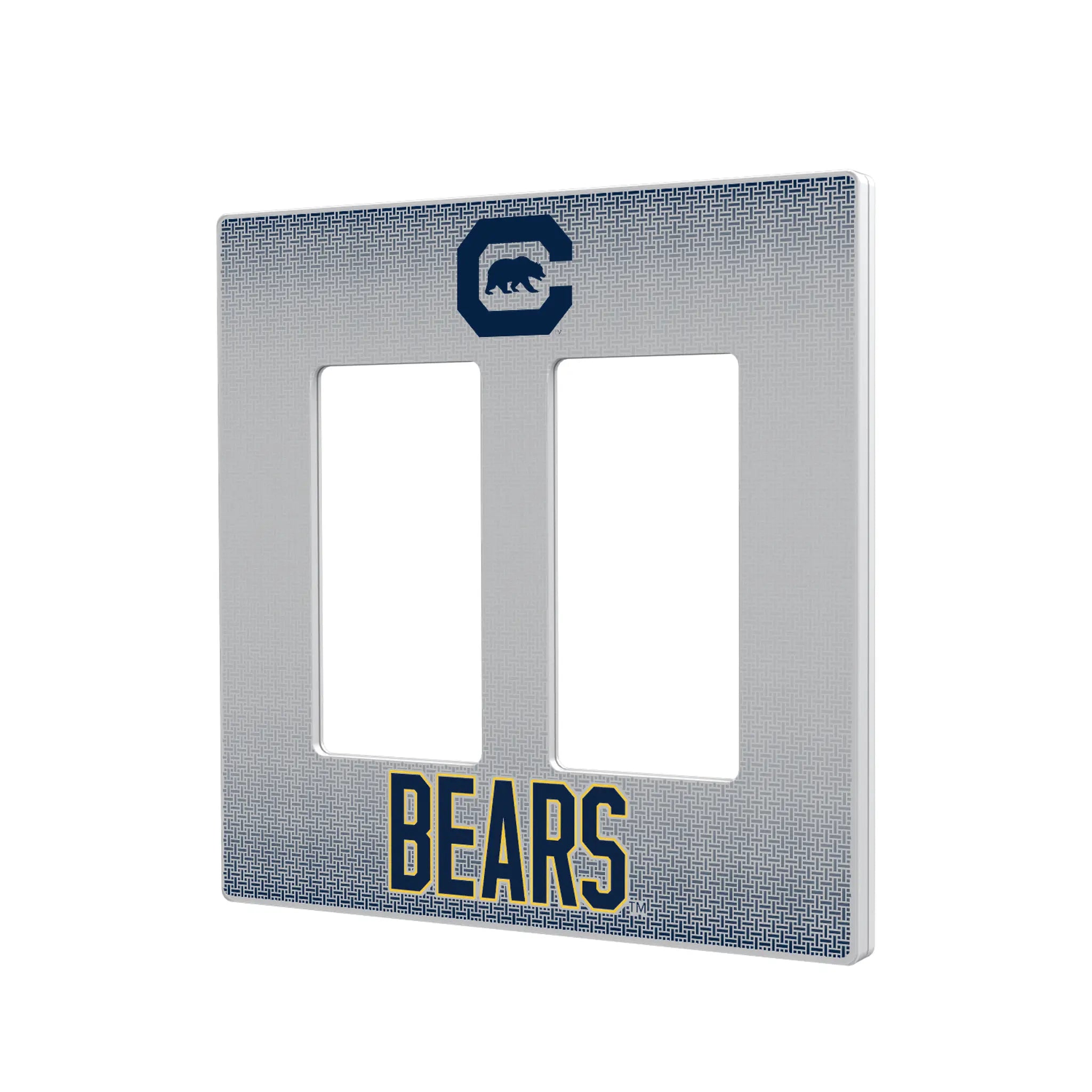 University of California Berkeley Golden Bears Linen Hidden-Screw Light Switch Plate#Style_Double Rocker